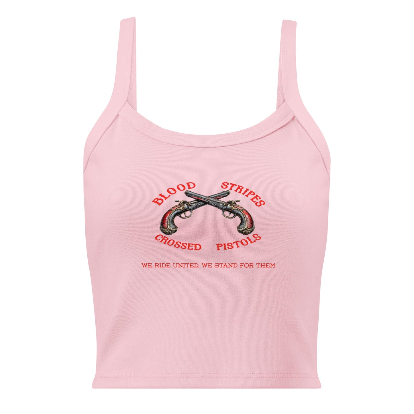 Blood Stripes Crossed Pistols | Women’s Micro - Rib Tank Top - Smith's Tees