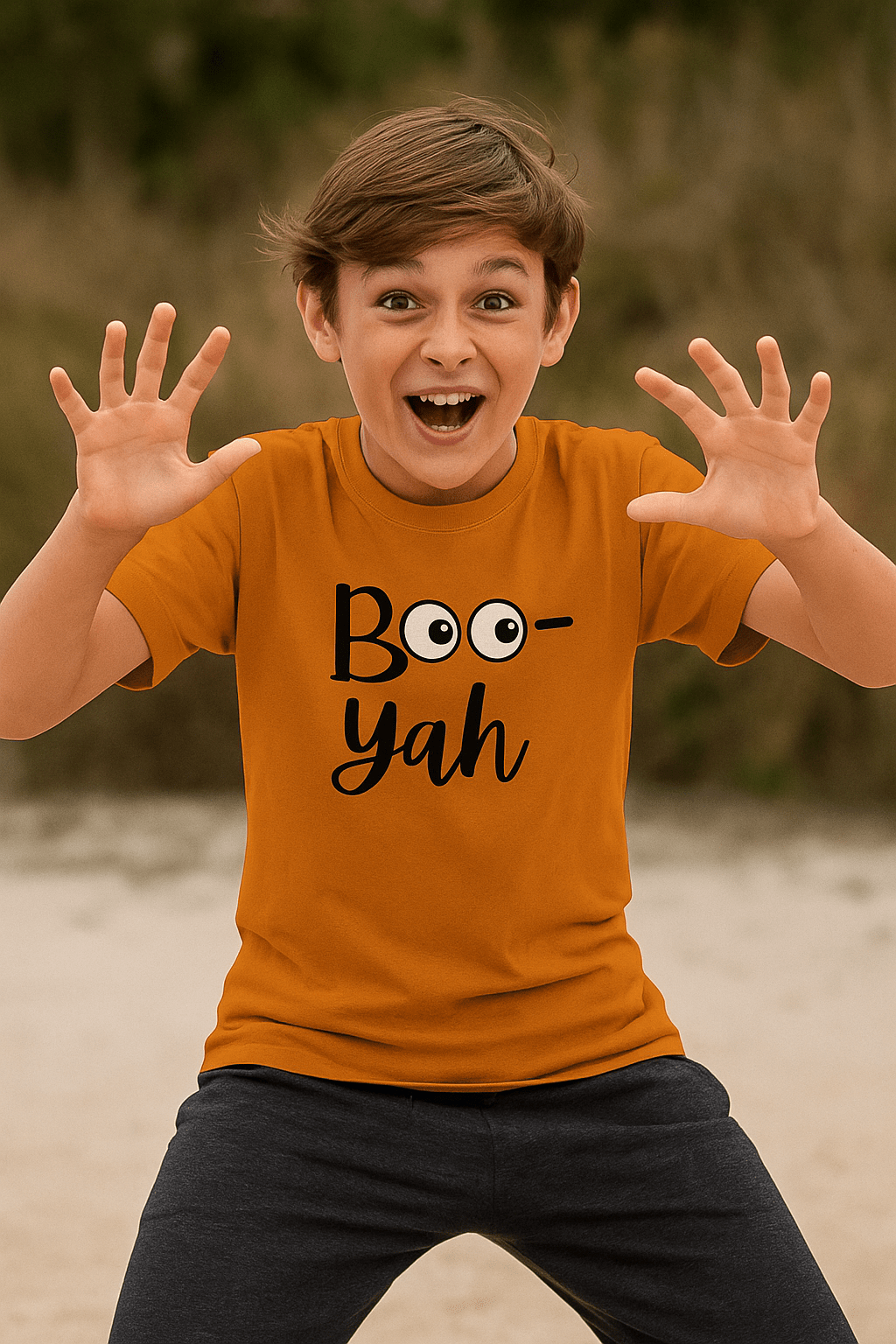 Boo - Yah | Halloween Statement T-Shirt | Kids, Tweens, & Tees Spooky T-Shirt - Smith's Tees