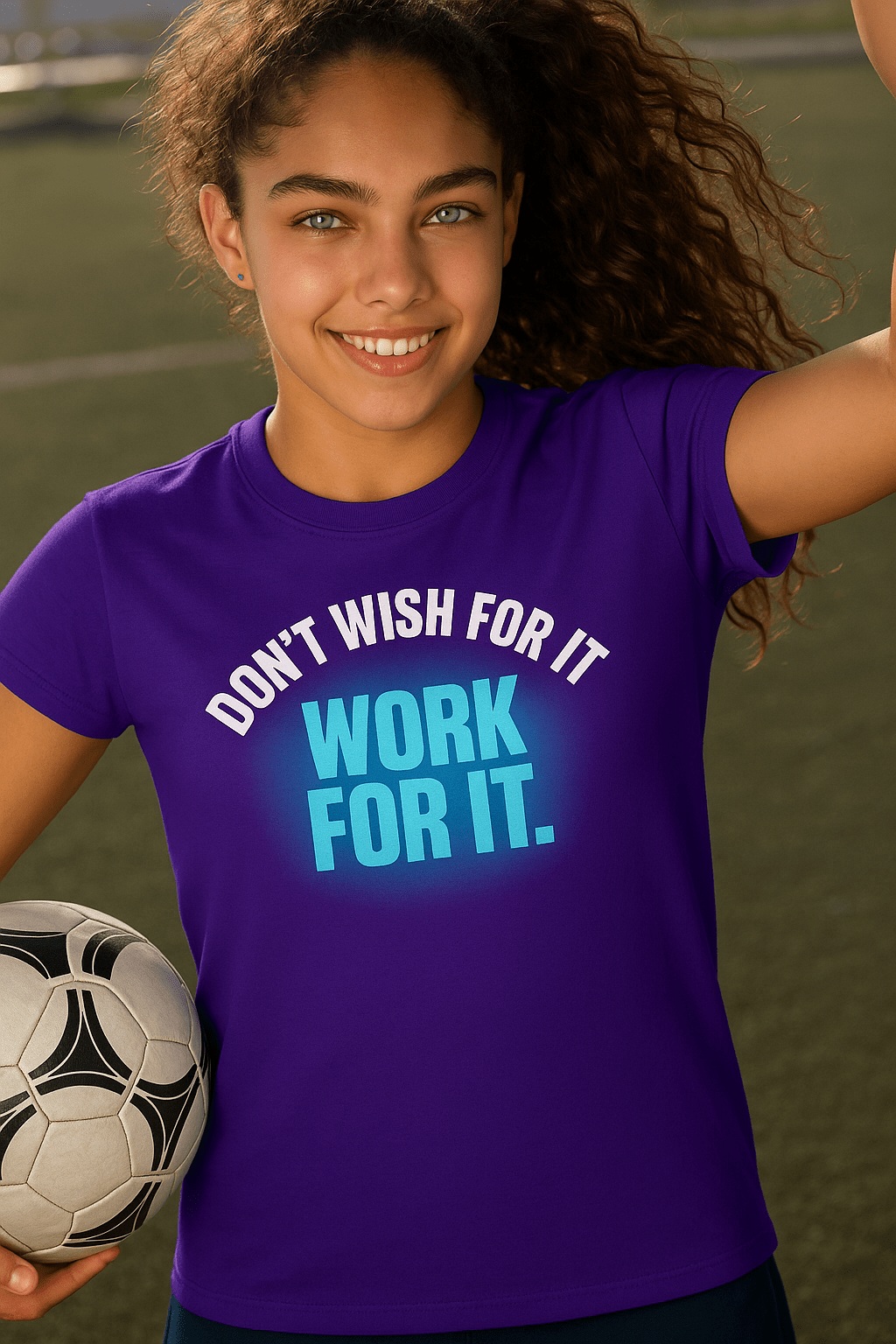 Don't Wish For It Work For It - Motivational Statement T-Shirt | Kids, Tweens, & Teens Tee | Unisex - Smith's Tees