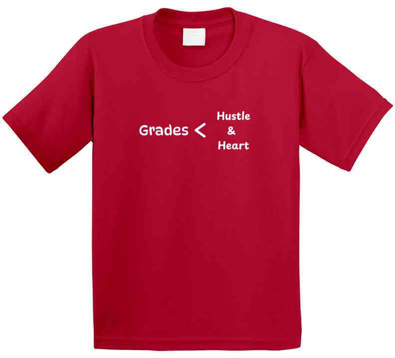 Grades < Hustle & Heart - Empowering Statement T-Shirt | Kids, Tweens & Teens Tee | Unisex - Smith's Tees