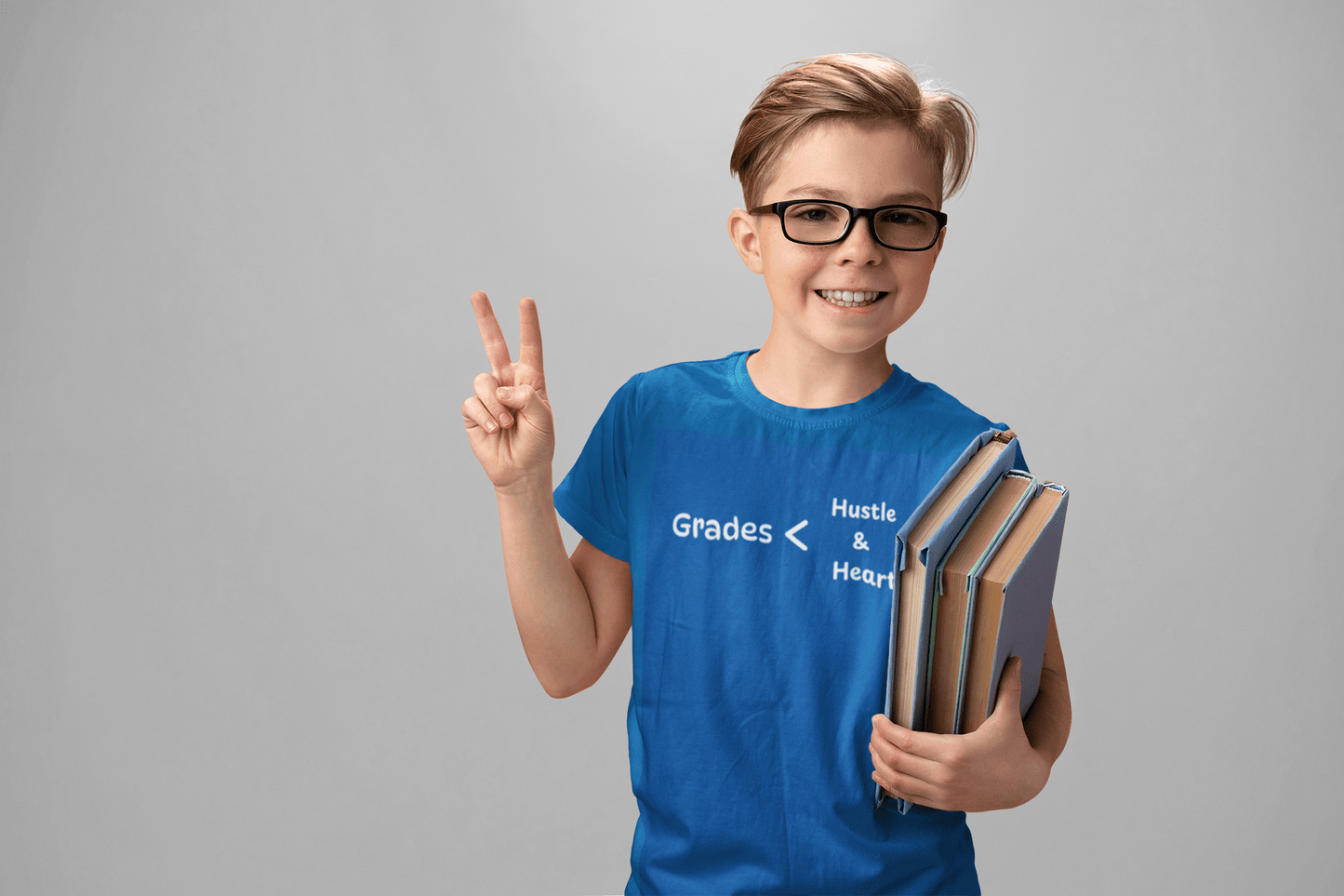 Grades < Hustle & Heart - Empowering Statement T-Shirt | Kids, Tweens & Teens Tee | Unisex - Smith's Tees