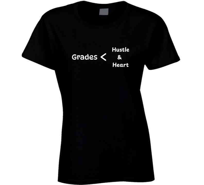Grades < Hustle & Heart - Empowering Statement T-Shirt | Kids, Tweens & Teens Tee | Unisex - Smith's Tees