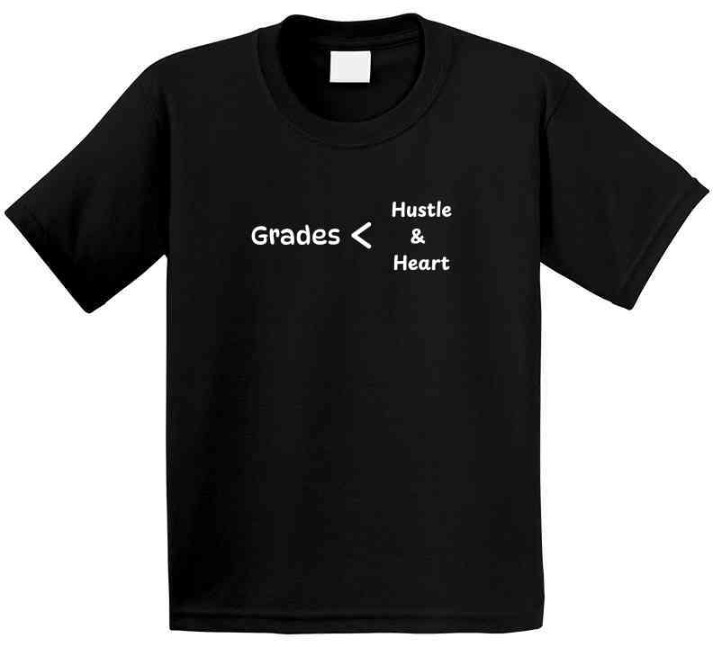Grades < Hustle & Heart - Empowering Statement T-Shirt | Kids, Tweens & Teens Tee | Unisex - Smith's Tees
