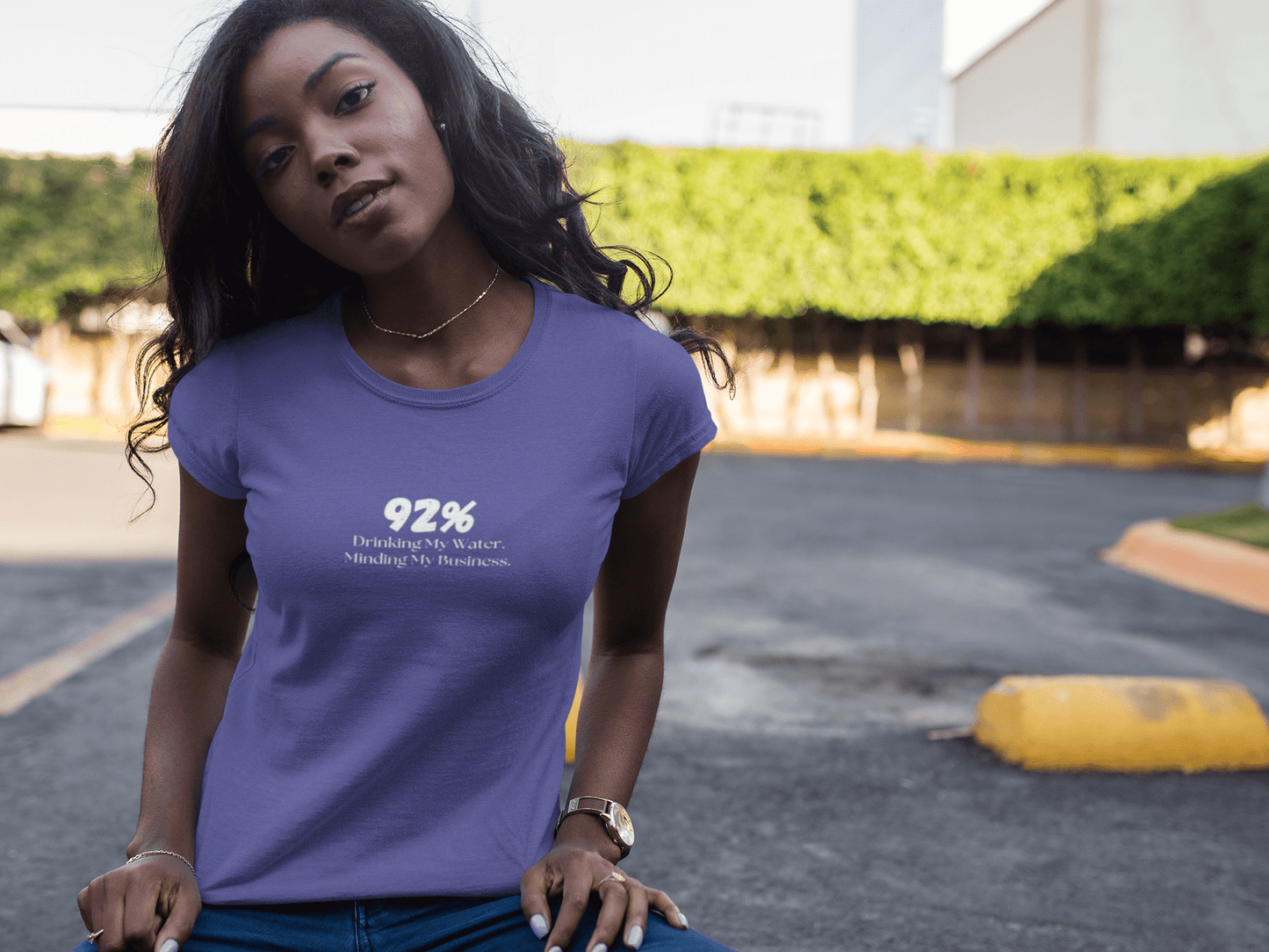 Ode to the 92% - Drinking My Water. Minding My Business. - Empowering Statement Shirt for Women - Smith's Tees