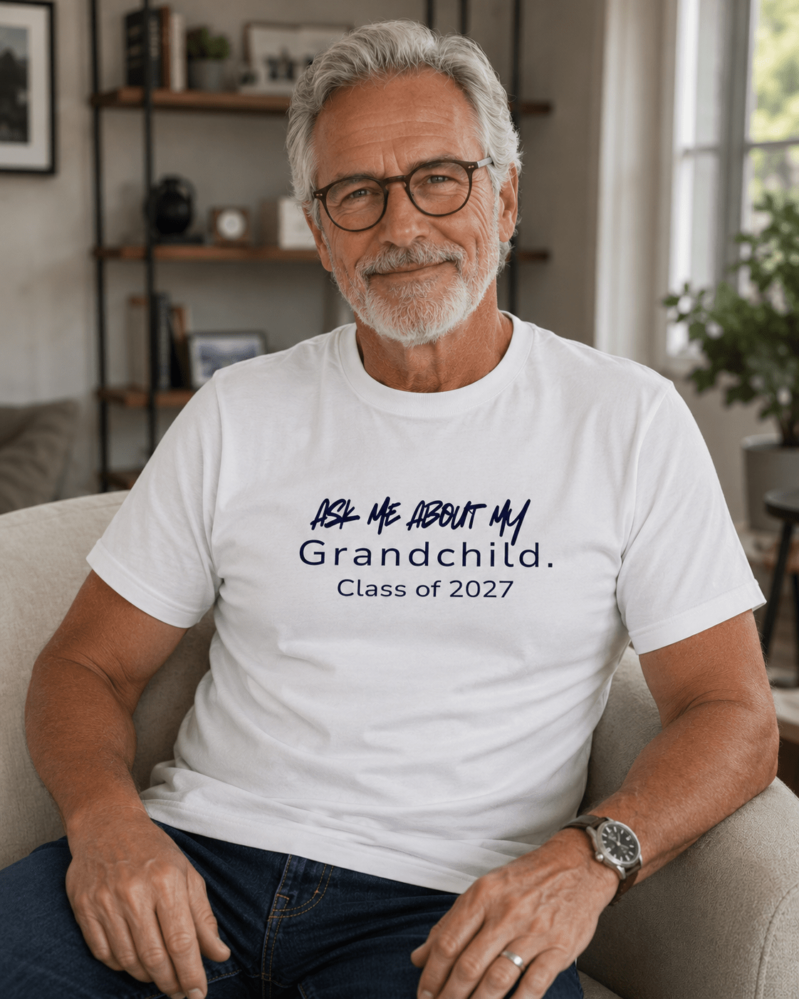 Ask Me About My Grandchild Class of 2027 T-Shirt | Unisex - Smith's Tees