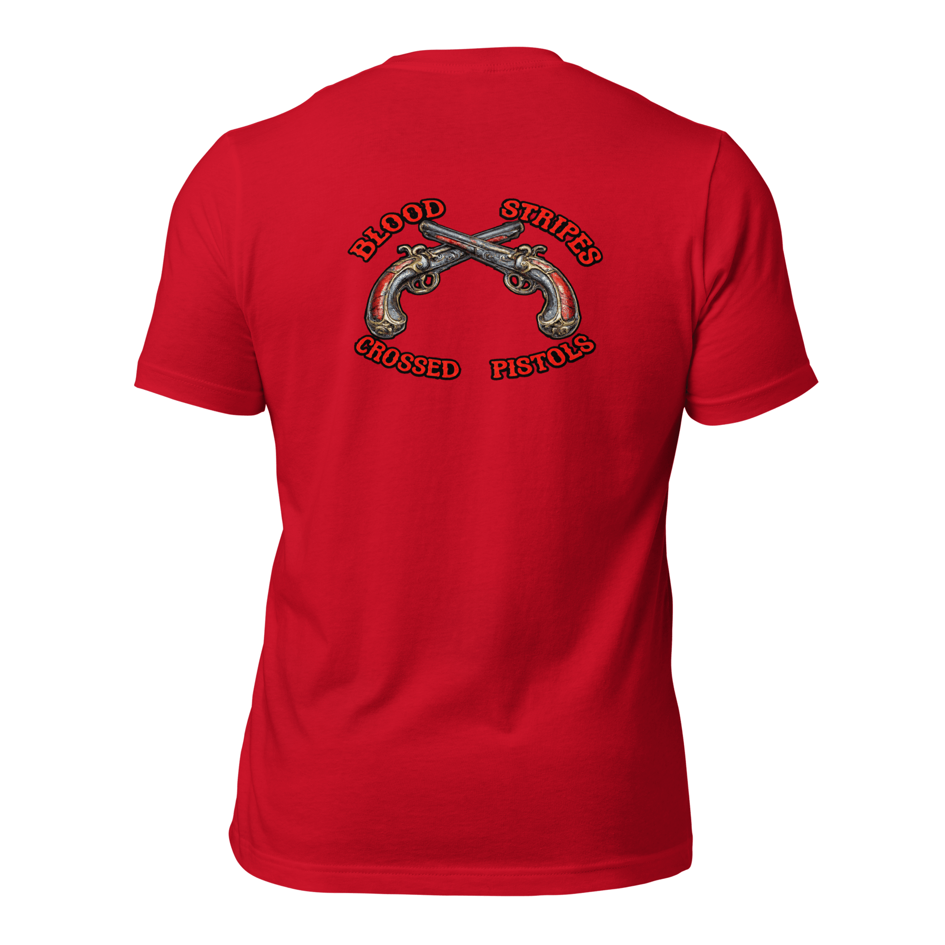 Blood Stripes Crossed Pistols | Back Graphic | Unisex - Smith's Tees