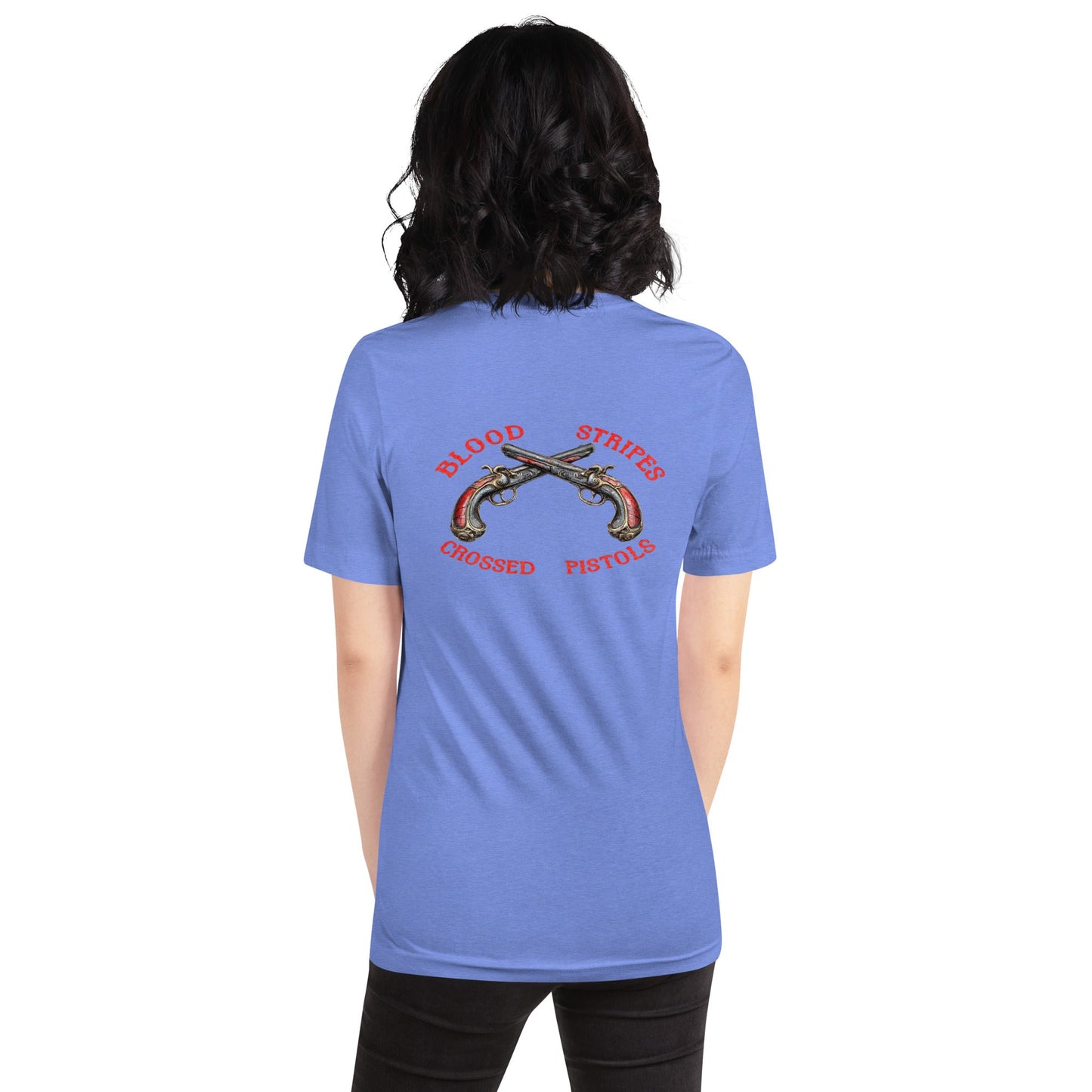 Blood Stripes Crossed Pistols | Back Graphic | Unisex - Smith's Tees