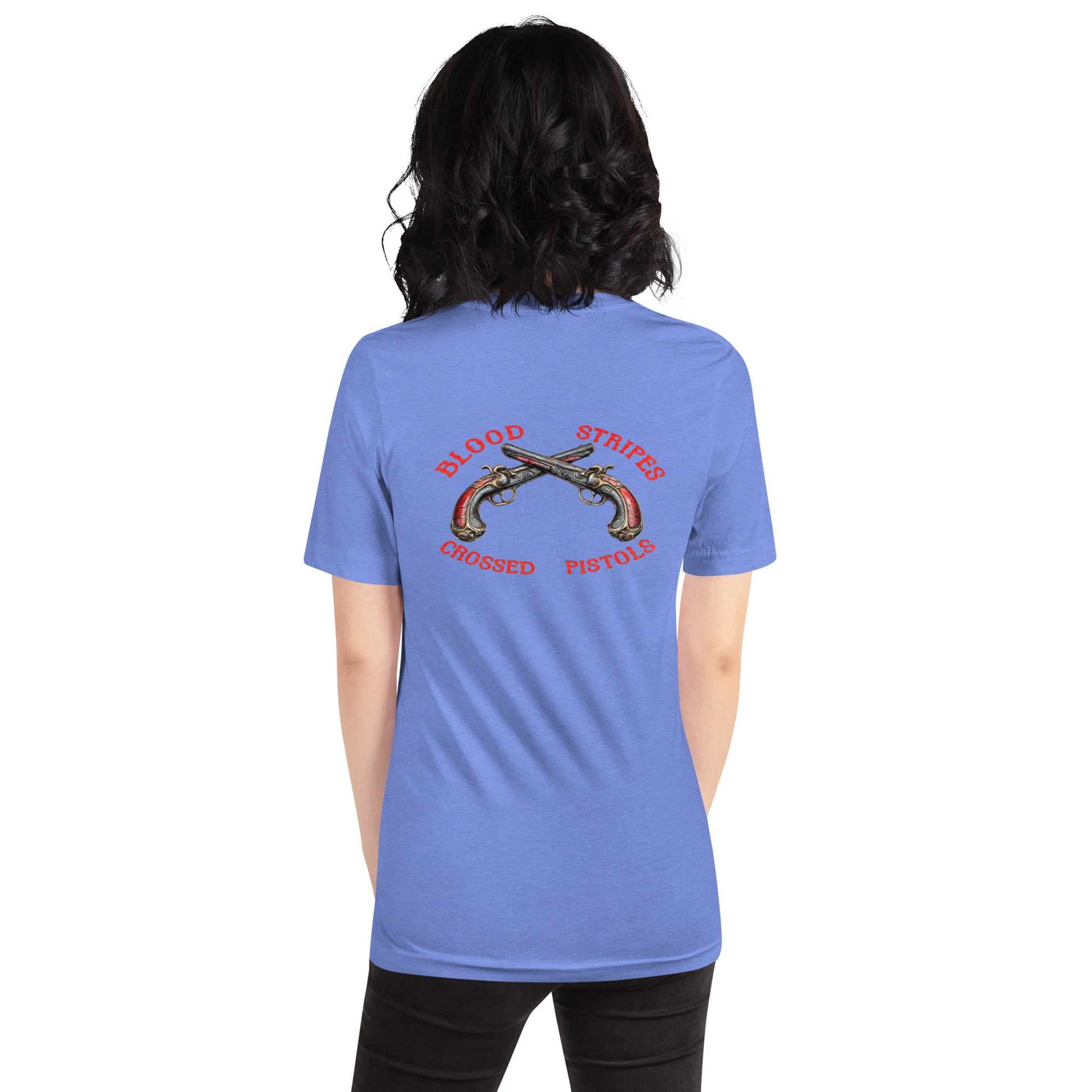 Blood Stripes Crossed Pistols | Back Graphic | Unisex - Smith's Tees