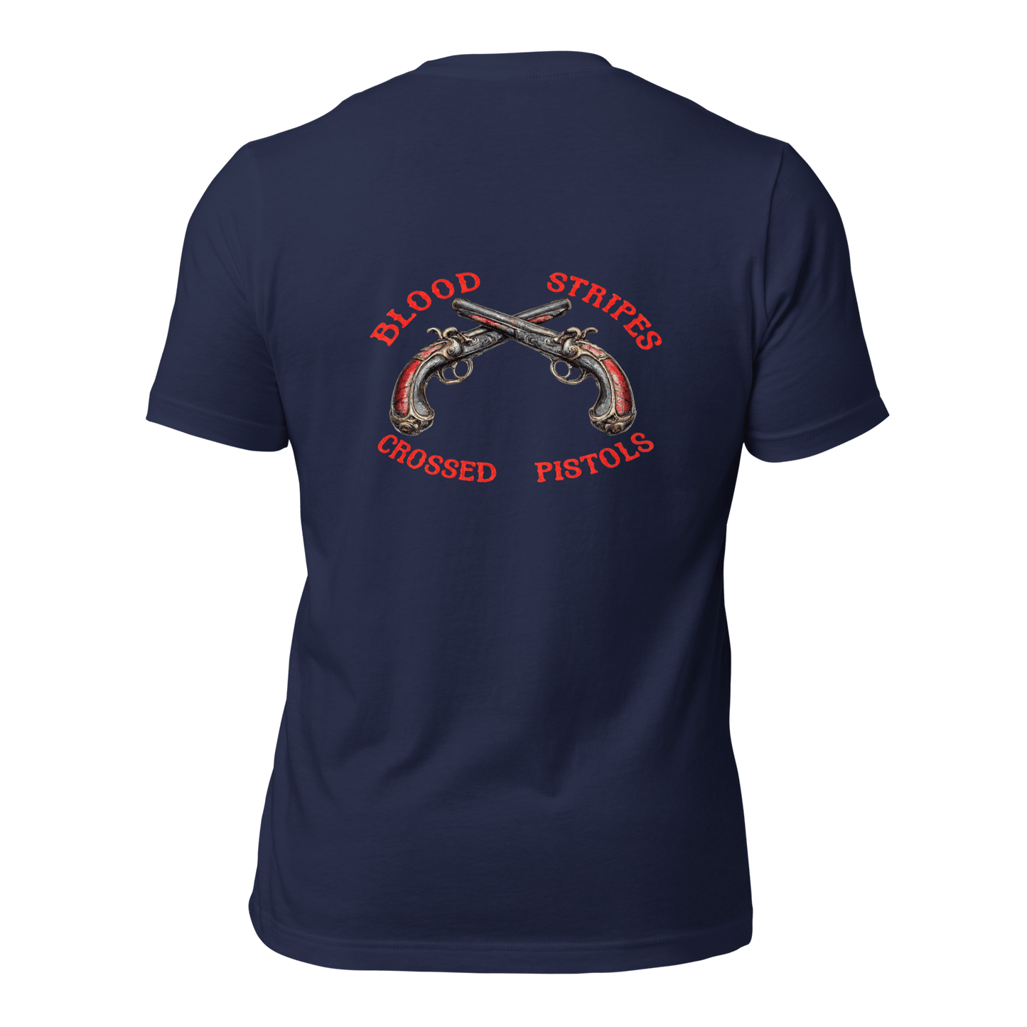 Blood Stripes Crossed Pistols | Back Graphic | Unisex - Smith's Tees