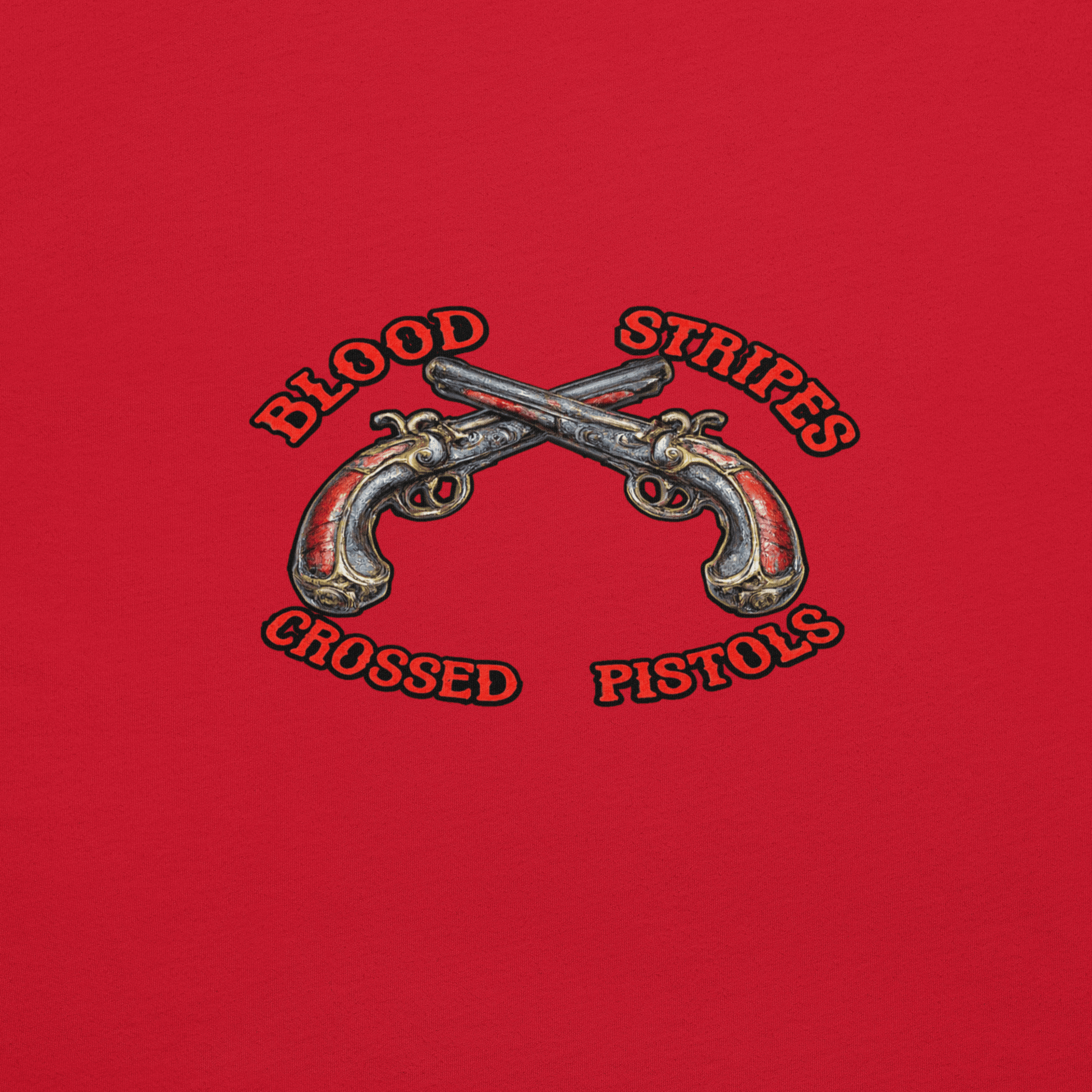 Blood Stripes Crossed Pistols | Back Graphic | Unisex - Smith's Tees