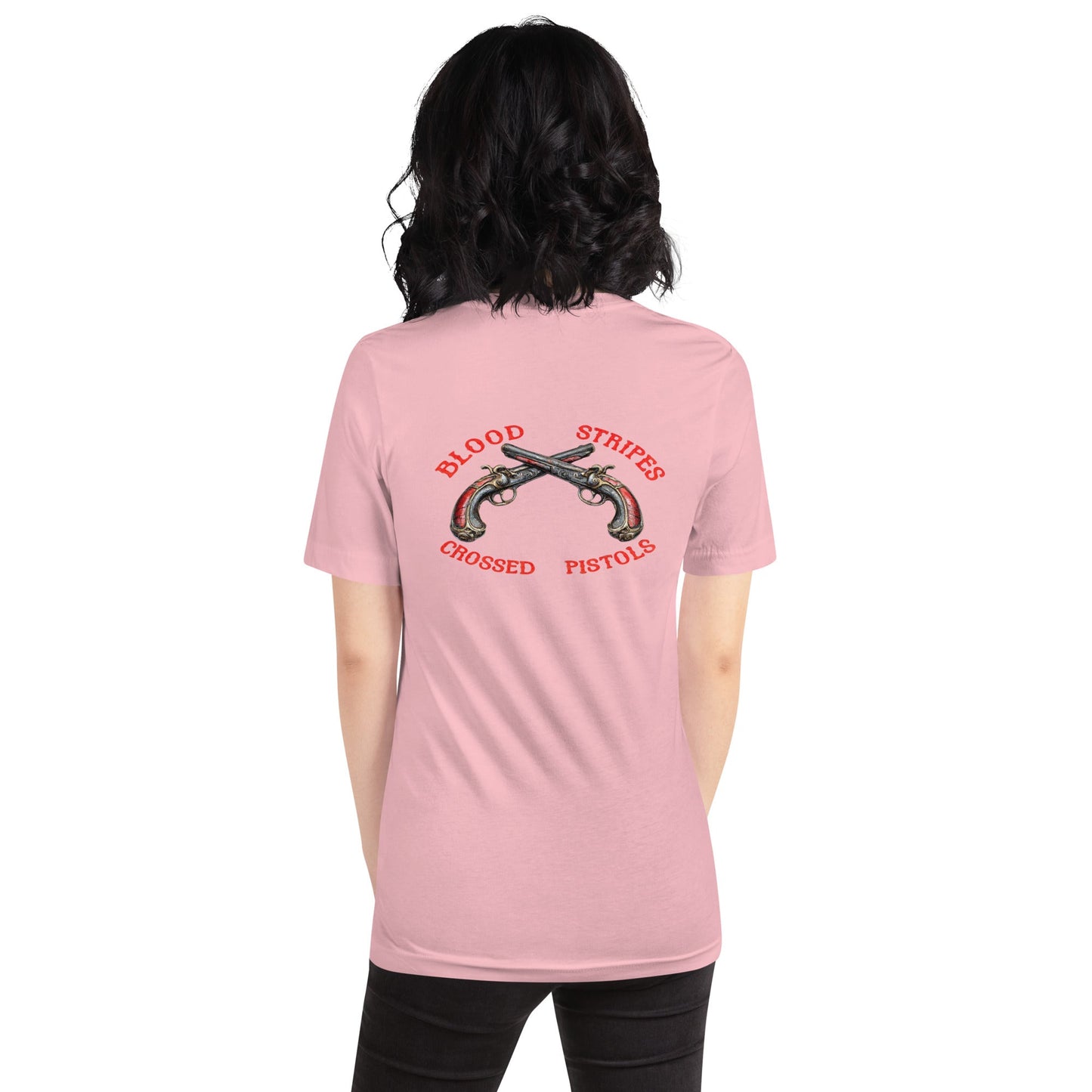 Blood Stripes Crossed Pistols | Back Graphic | Unisex - Smith's Tees