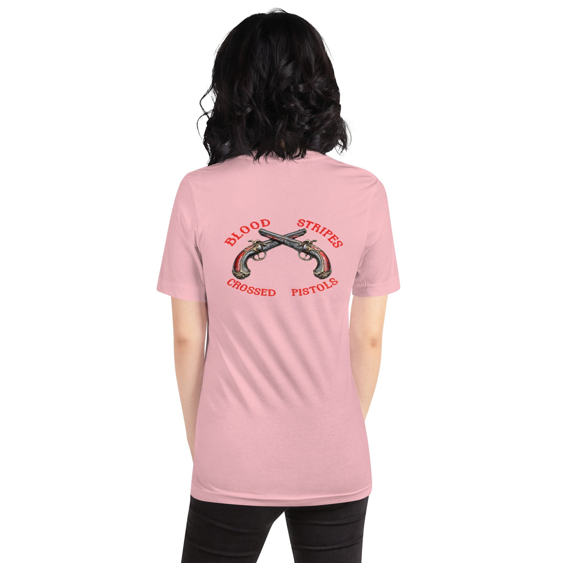 Blood Stripes Crossed Pistols | Back Graphic | Unisex - Smith's Tees