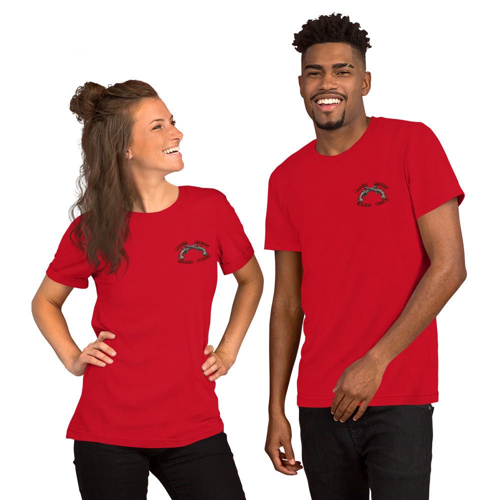 Blood Stripes Crossed Pistols | Chest Graphic | Unisex T-Shirt - Smith's Tees