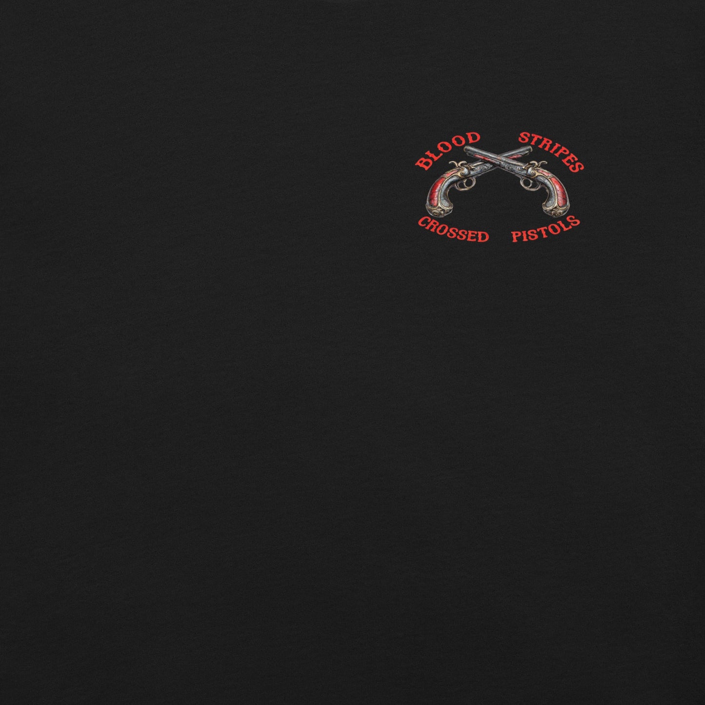 Blood Stripes Crossed Pistols | Chest Graphic | Unisex T-Shirt - Smith's Tees