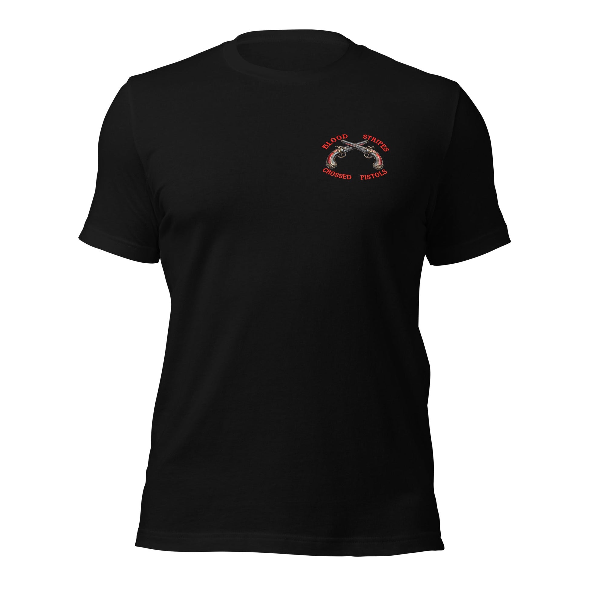 Blood Stripes Crossed Pistols | Chest Graphic | Unisex T-Shirt - Smith's Tees