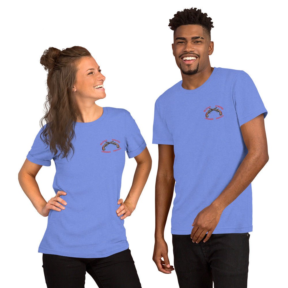 Blood Stripes Crossed Pistols | Chest Graphic | Unisex T-Shirt - Smith's Tees