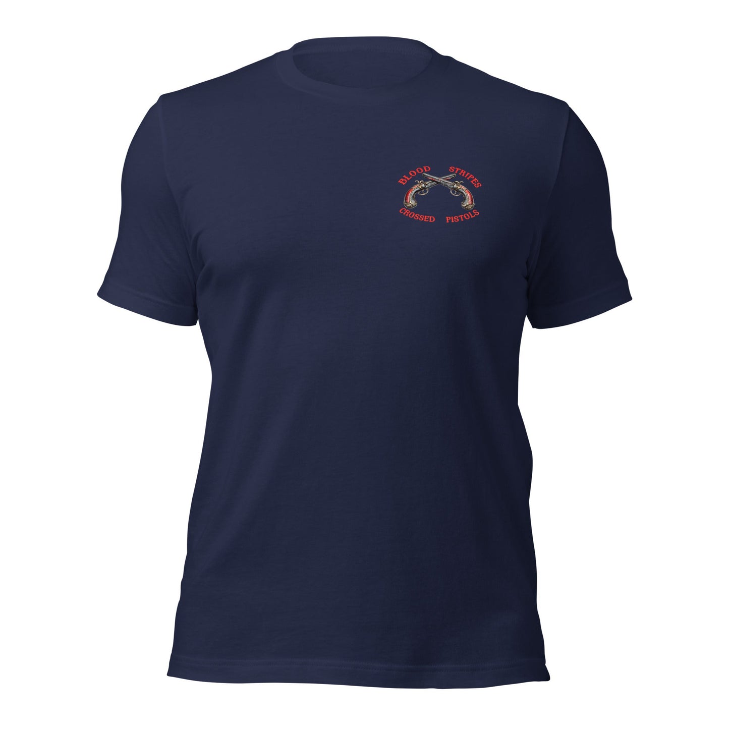 Blood Stripes Crossed Pistols | Chest Graphic | Unisex T-Shirt - Smith's Tees
