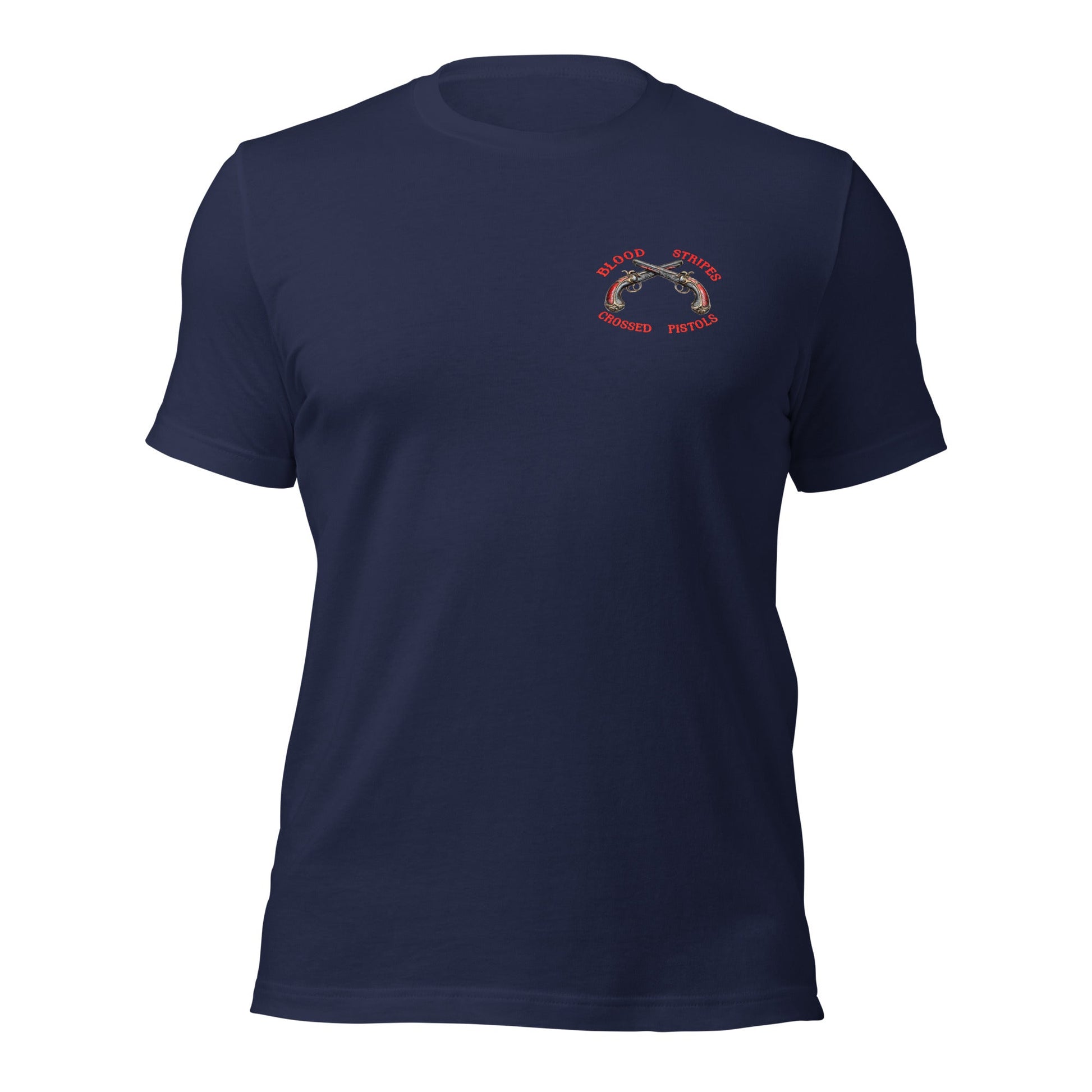 Blood Stripes Crossed Pistols | Chest Graphic | Unisex T-Shirt - Smith's Tees