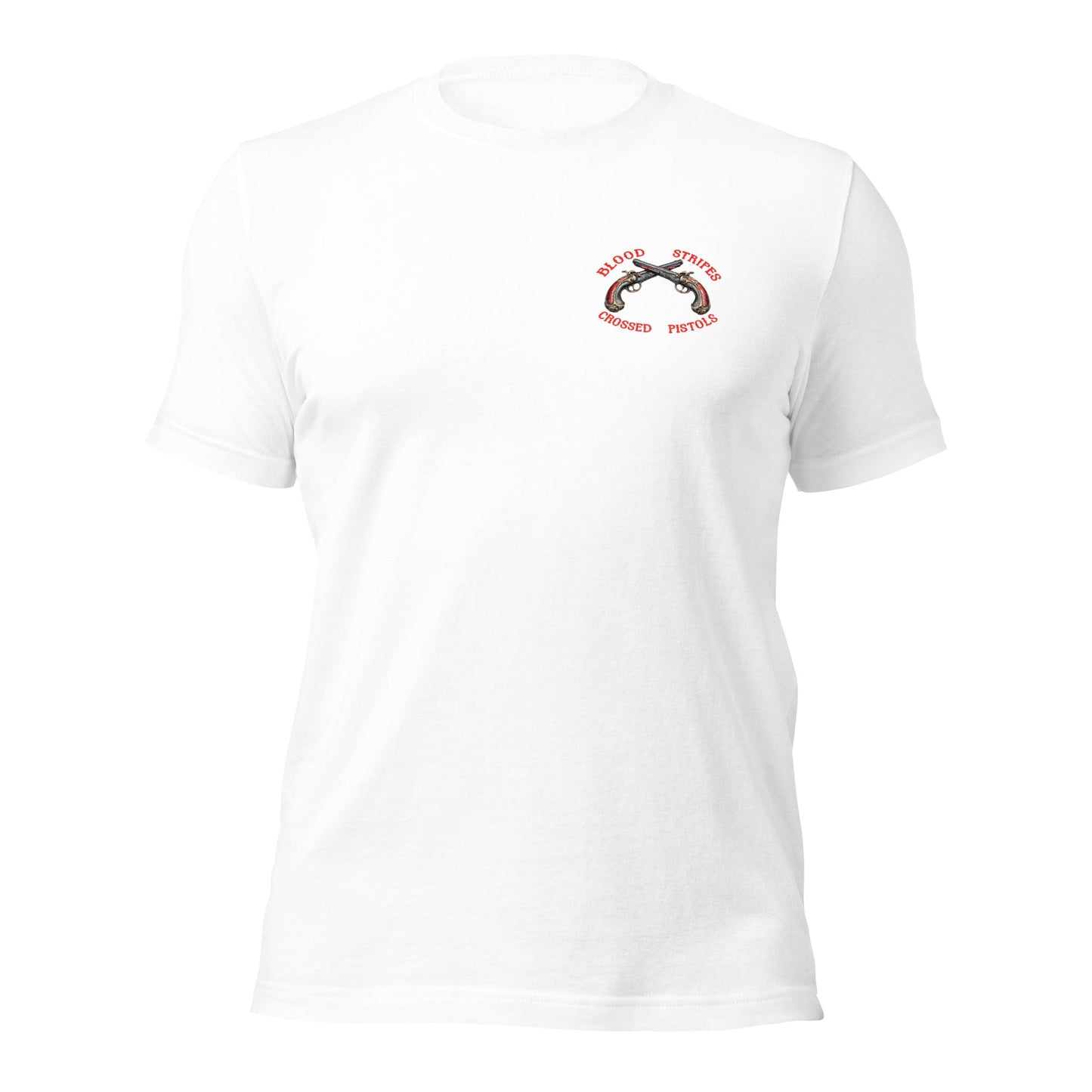 Blood Stripes Crossed Pistols | Chest Graphic | Unisex T-Shirt - Smith's Tees