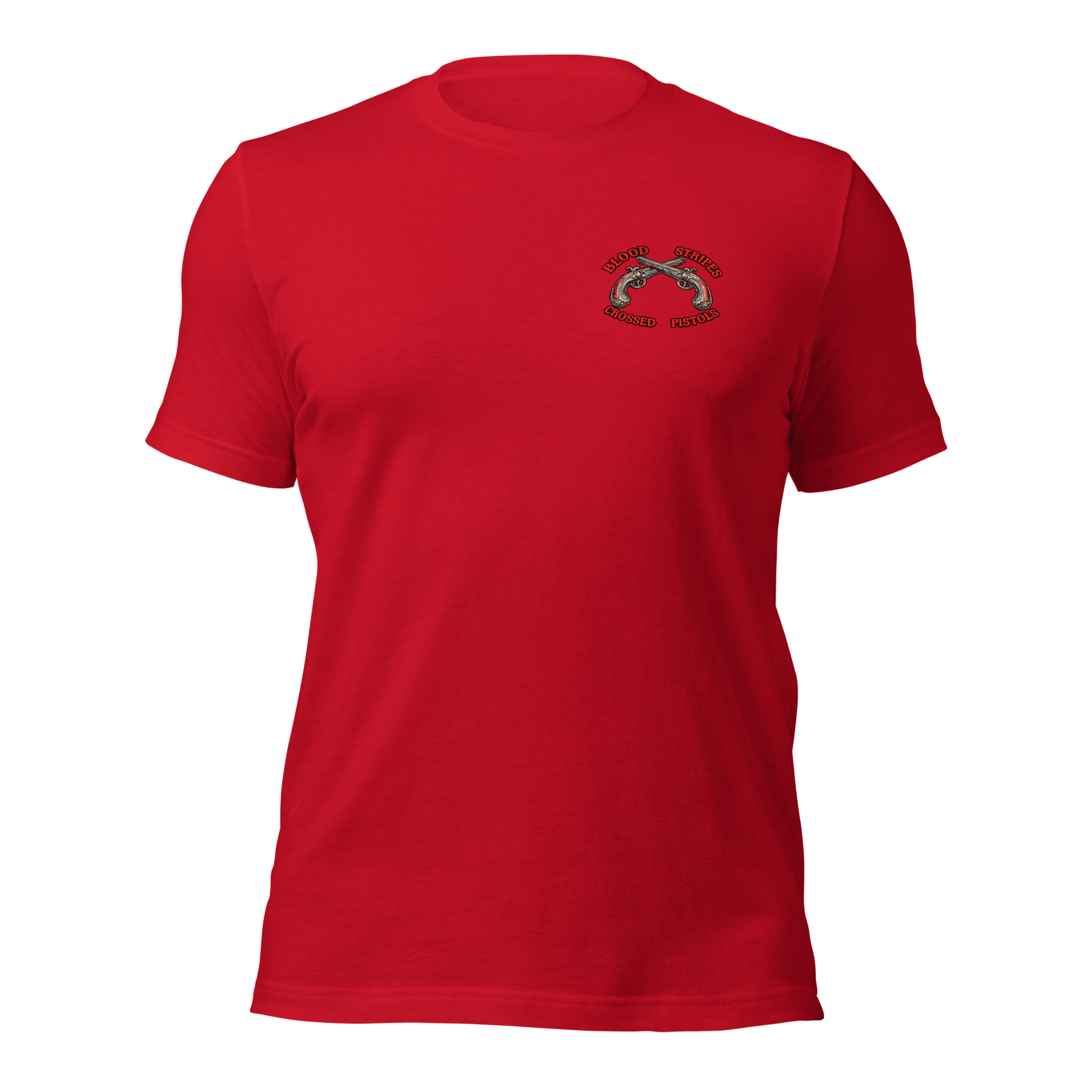 Blood Stripes Crossed Pistols | Chest Graphic | Unisex T-Shirt - Smith's Tees