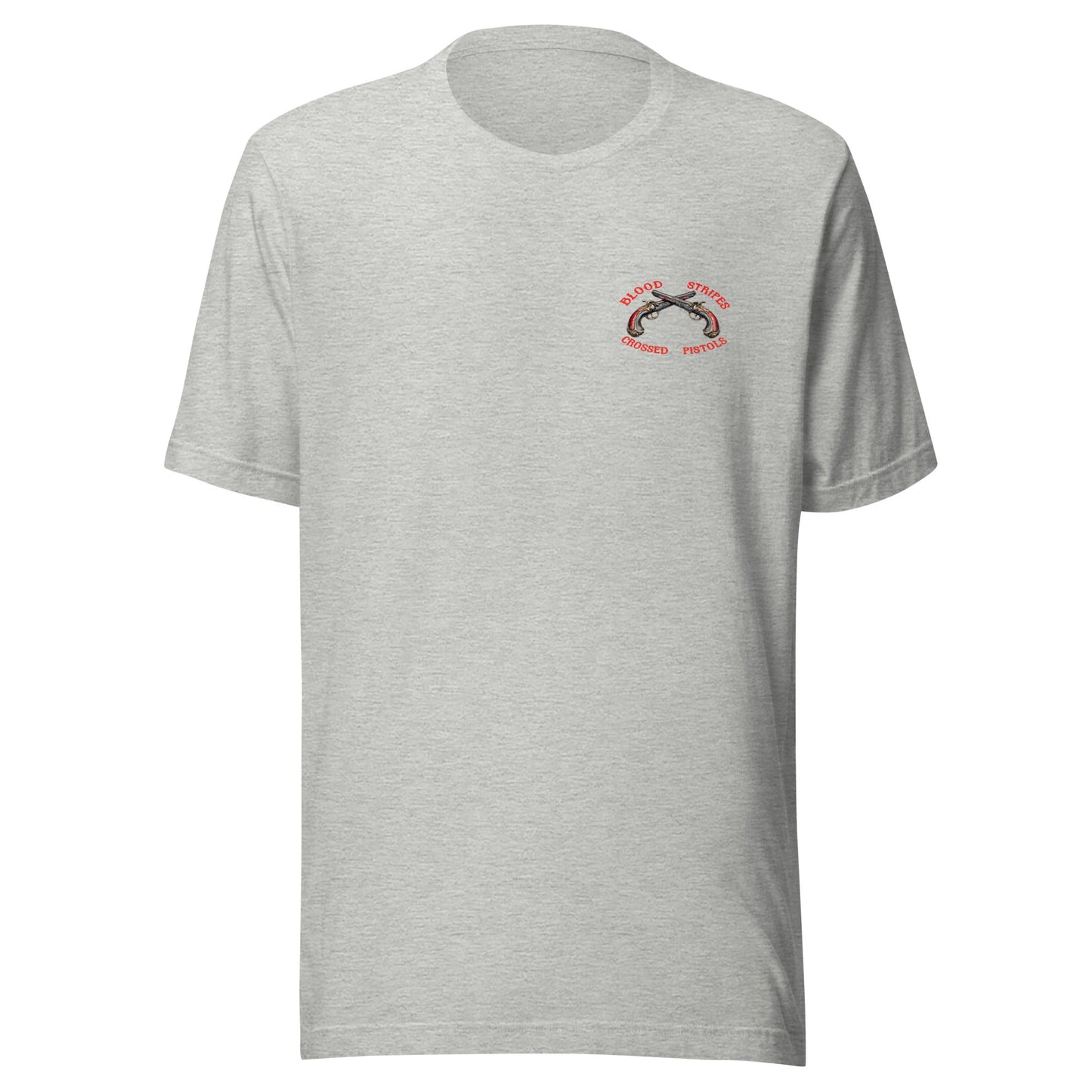 Blood Stripes Crossed Pistols | Promotional Graphic Tee | Unisex - Smith's Tees