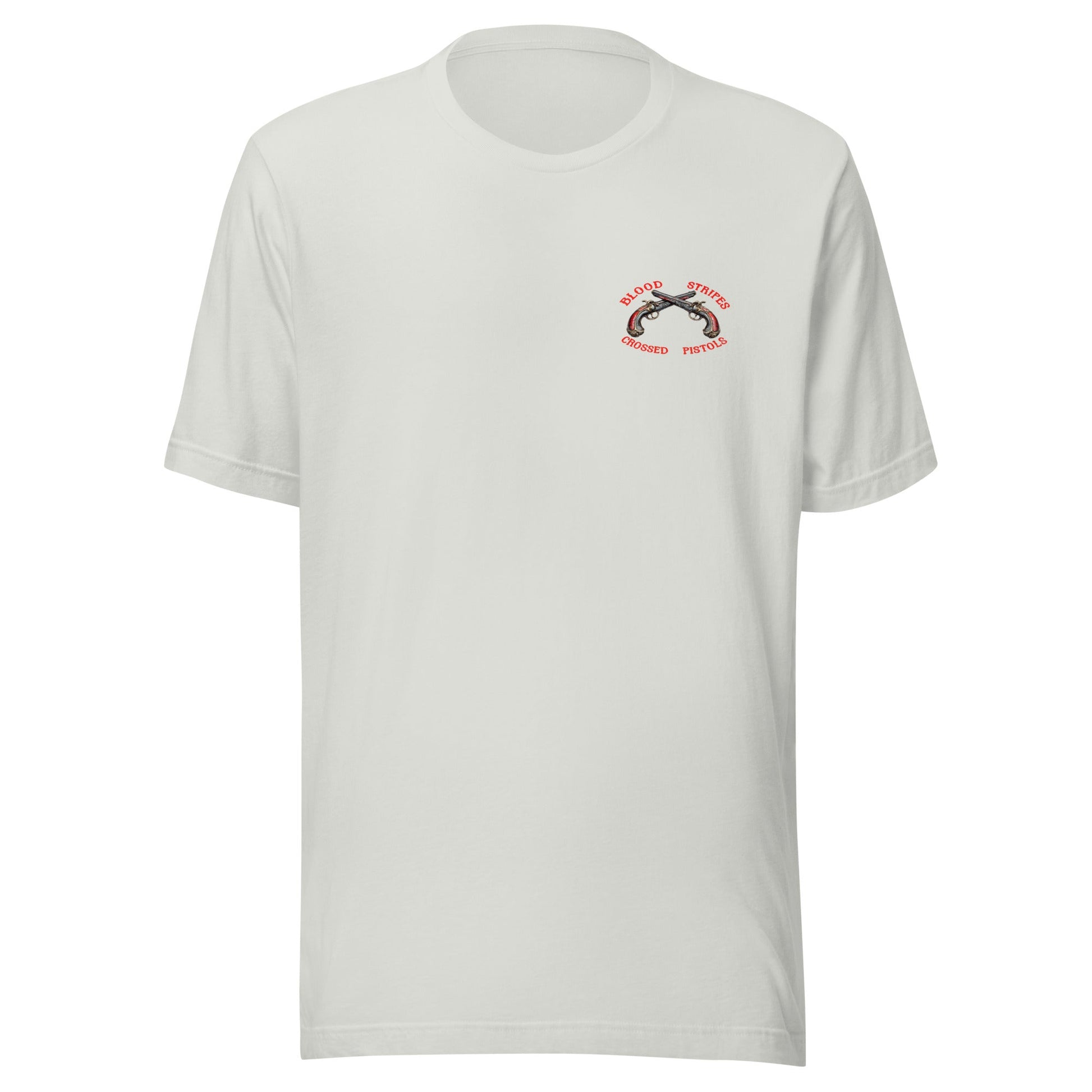 Blood Stripes Crossed Pistols | Promotional Graphic Tee | Unisex - Smith's Tees