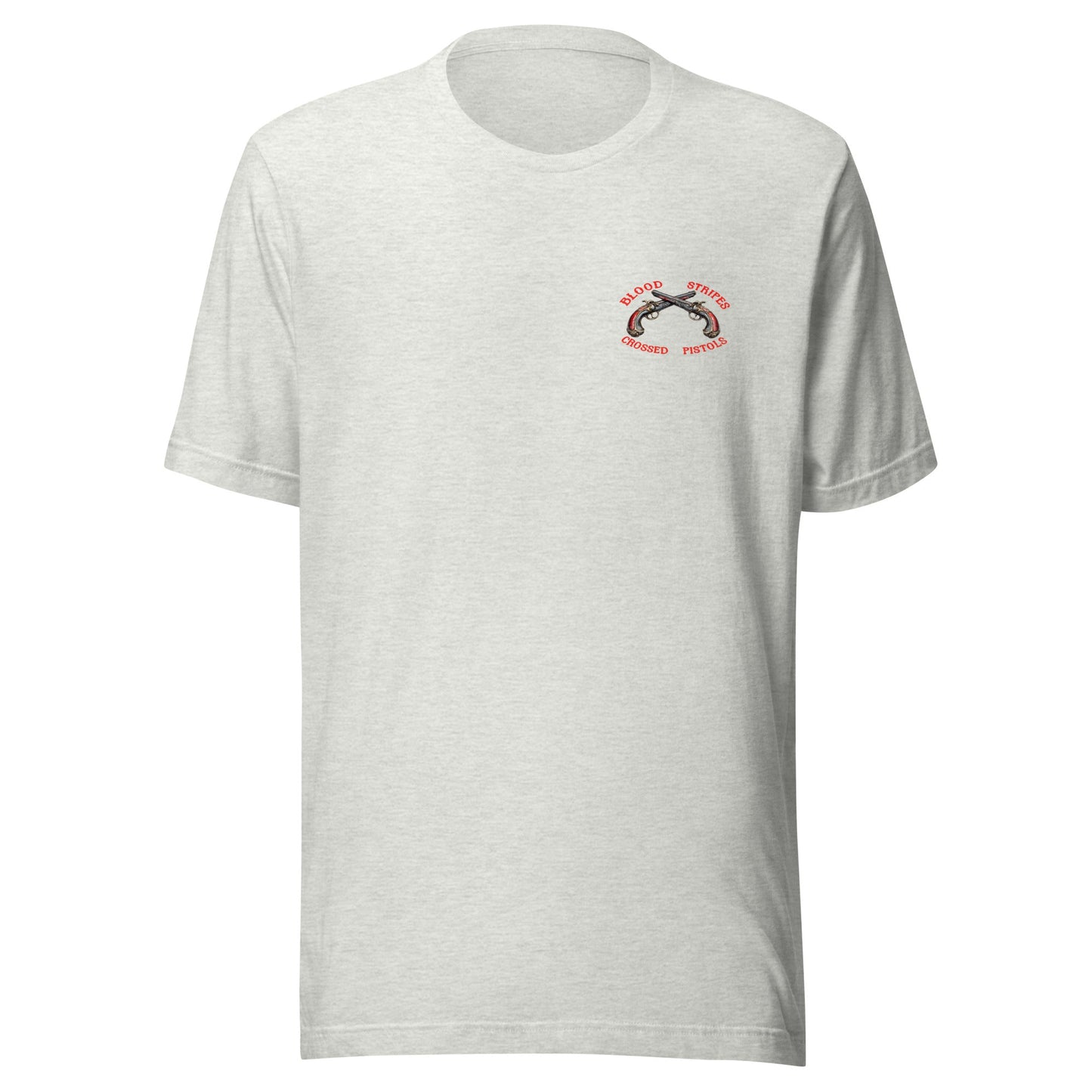 Blood Stripes Crossed Pistols | Promotional Graphic Tee | Unisex - Smith's Tees