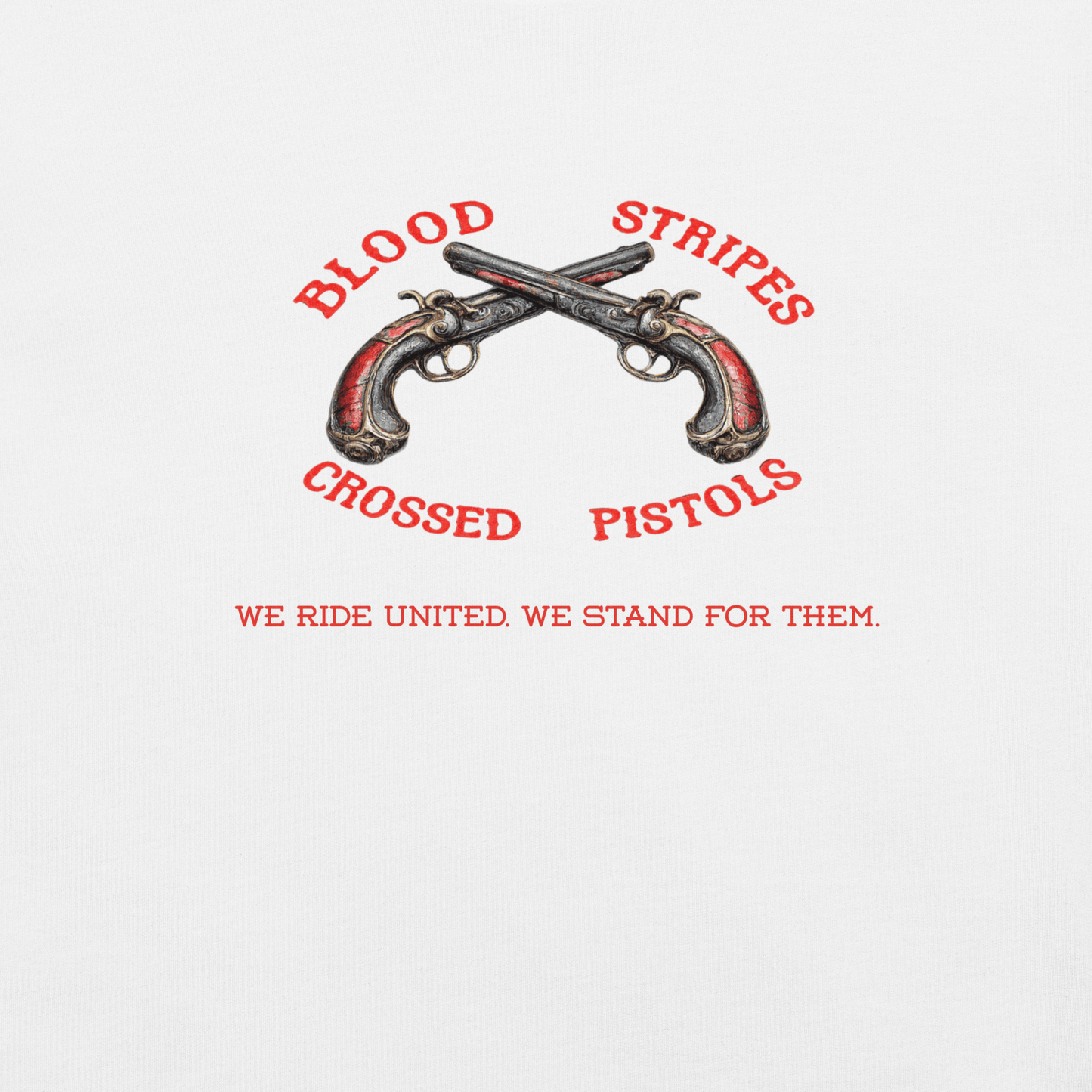 Blood Stripes Crossed Pistols | Statement Tee | Unisex - Smith's Tees