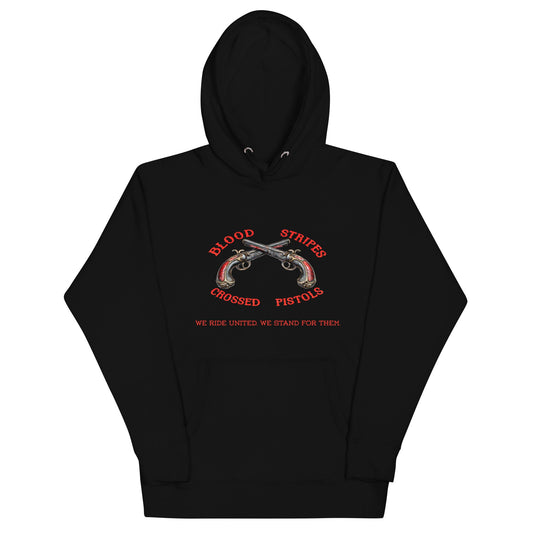 Blood Stripes Crossed Pistols | Unisex Hoodie - Smith's Tees