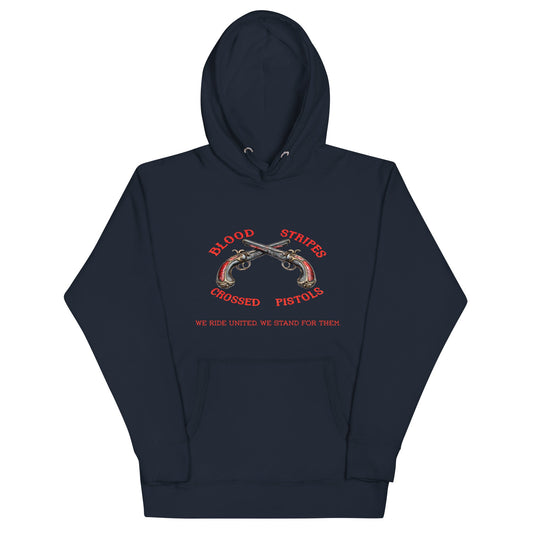 Blood Stripes Crossed Pistols | Unisex Hoodie - Smith's Tees