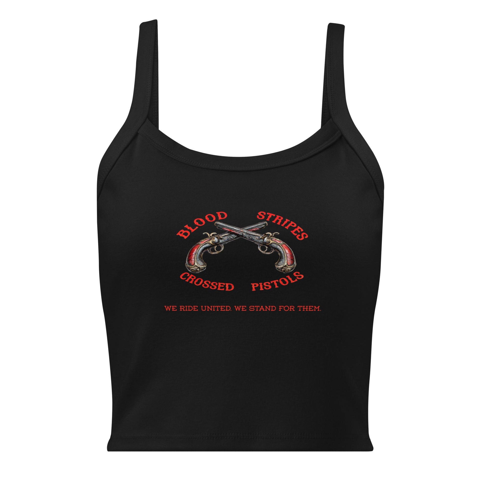 Blood Stripes Crossed Pistols | Women’s Micro - Rib Tank Top - Smith's Tees