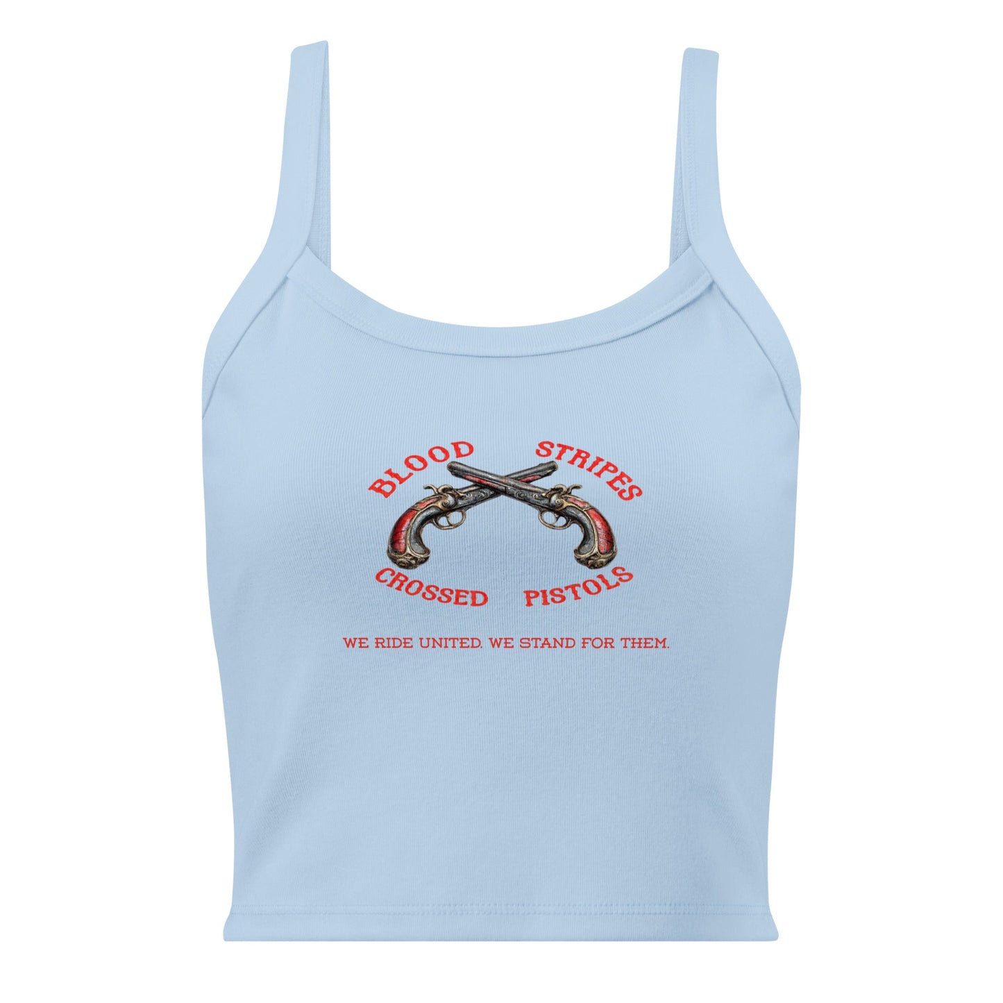 Blood Stripes Crossed Pistols | Women’s Micro - Rib Tank Top - Smith's Tees