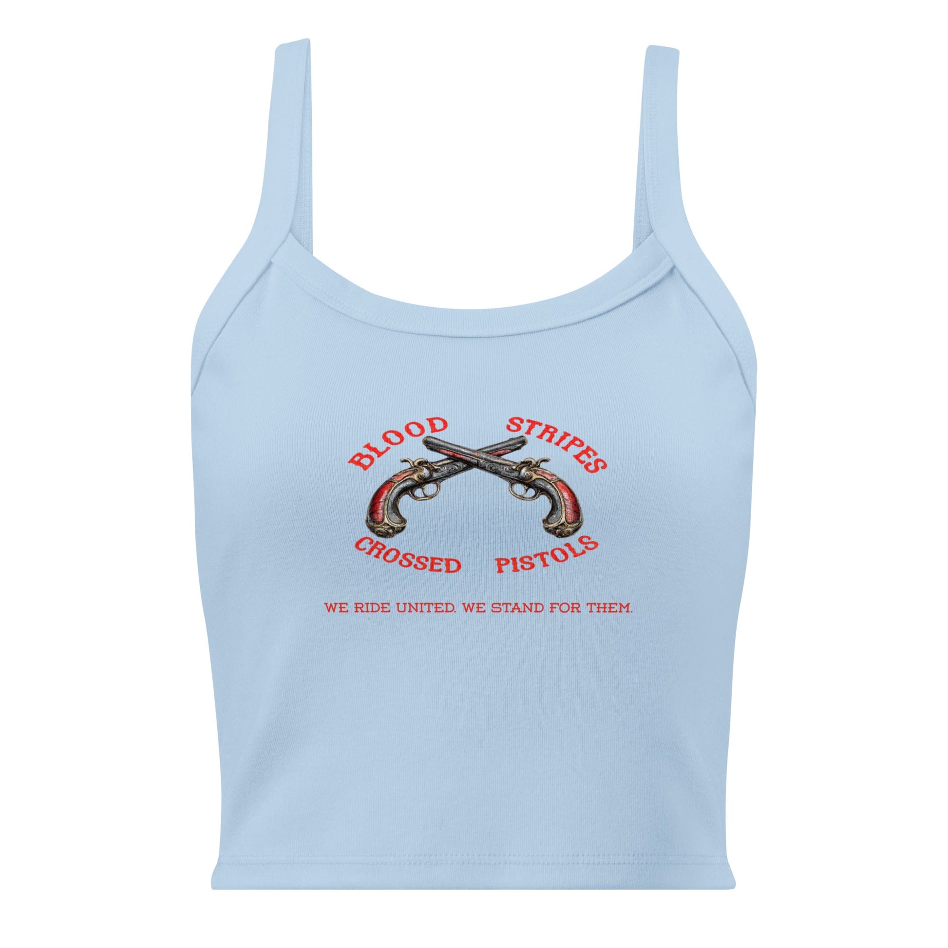 Blood Stripes Crossed Pistols | Women’s Micro - Rib Tank Top - Smith's Tees