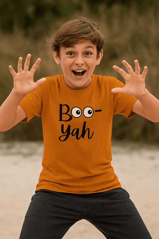 Boo - Yah | Halloween Statement T-Shirt | Kids, Tweens, & Tees Spooky T-Shirt - Smith's Tees