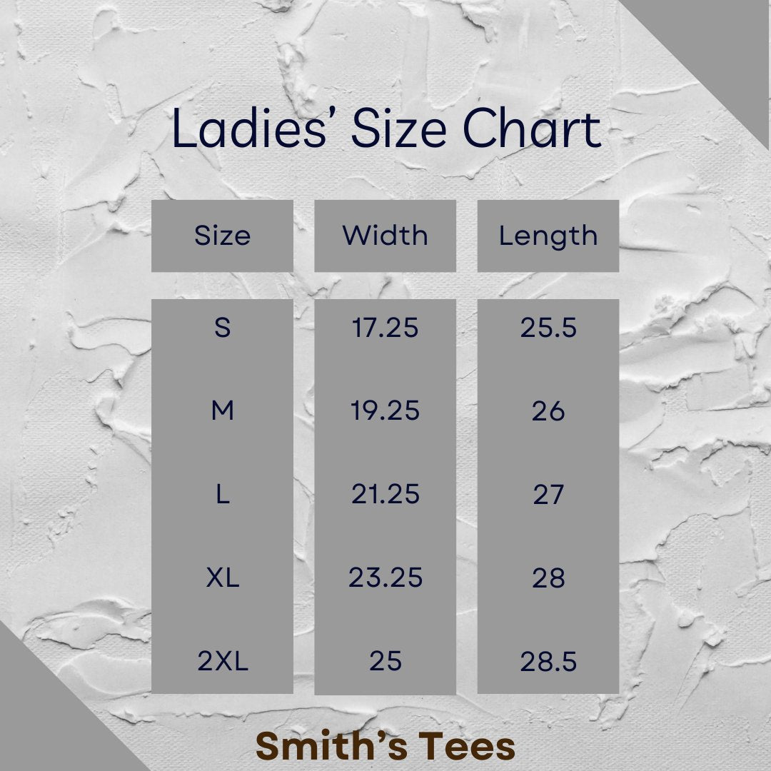 Women's Size Chart - Smith's Tees