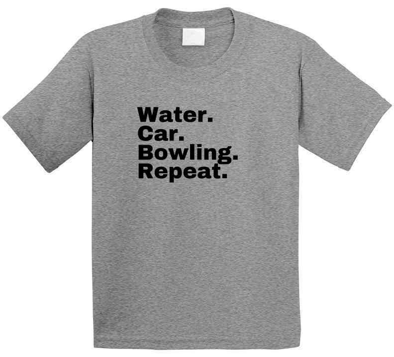 Bowling Statement Shirt - Water. Car. Bowling. Repeat. - Unisex - Black Print - Smith's Tees