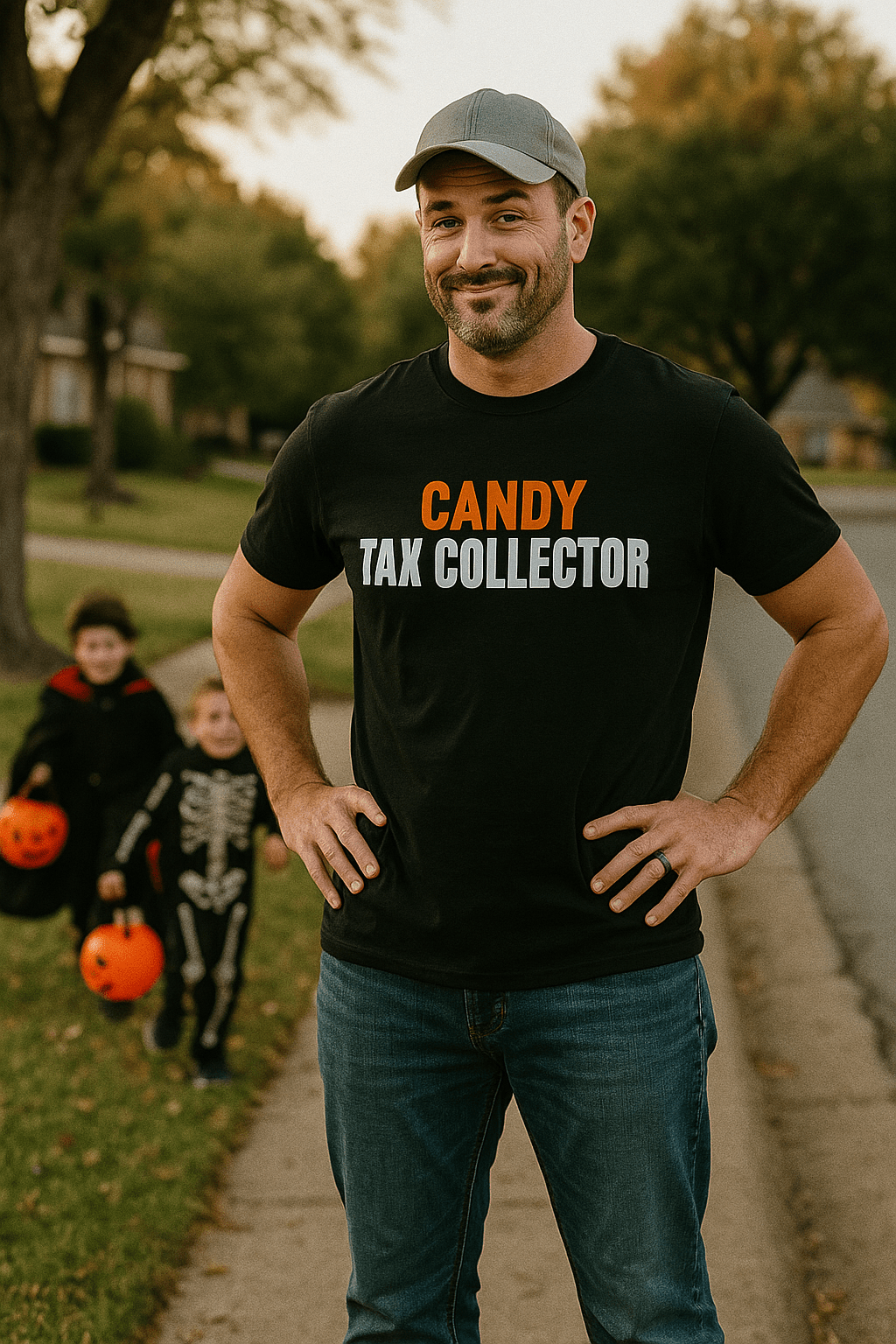 Candy Tax Collector| Funny Halloween Statement T-Shirt | Mom & Dad Funny Tee - Smith's Tees