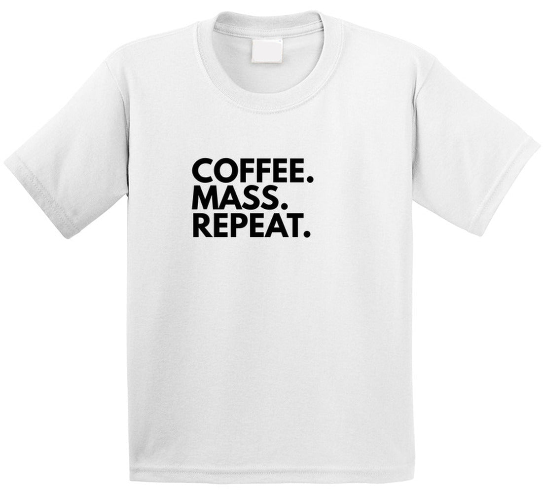 Coffee. Mass. Repeat. | Faith - Based Statement Tee | Unisex - Smith's Tees