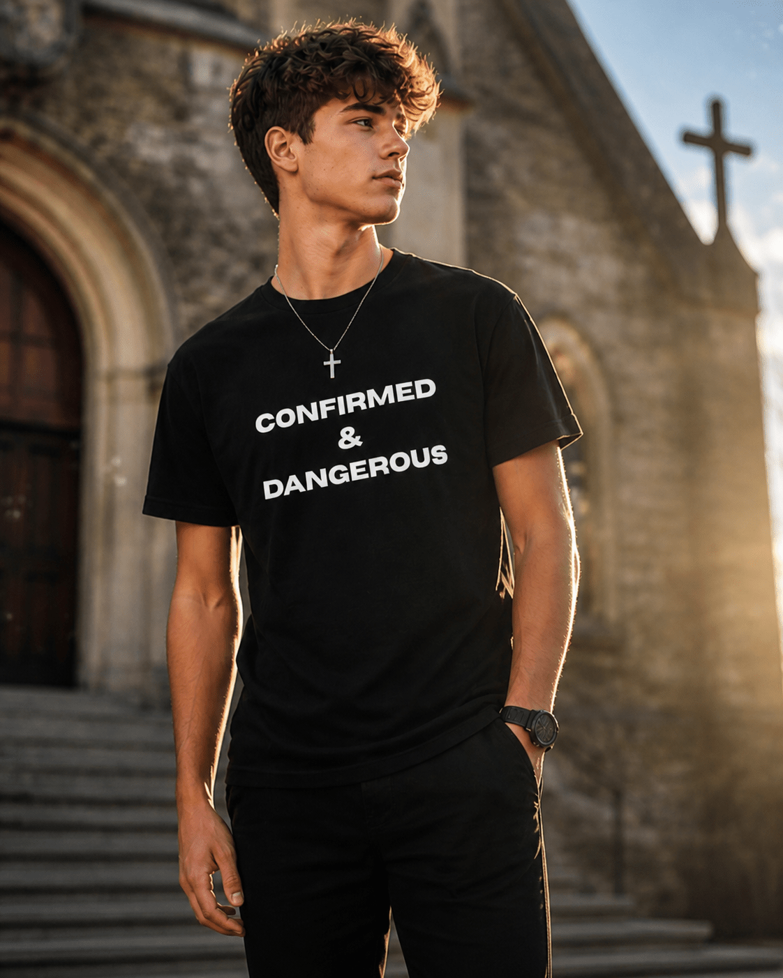 Confirmed & Dangerous Statement T-Shirt | Faith - Based Tee | Unisex - Smith's Tees