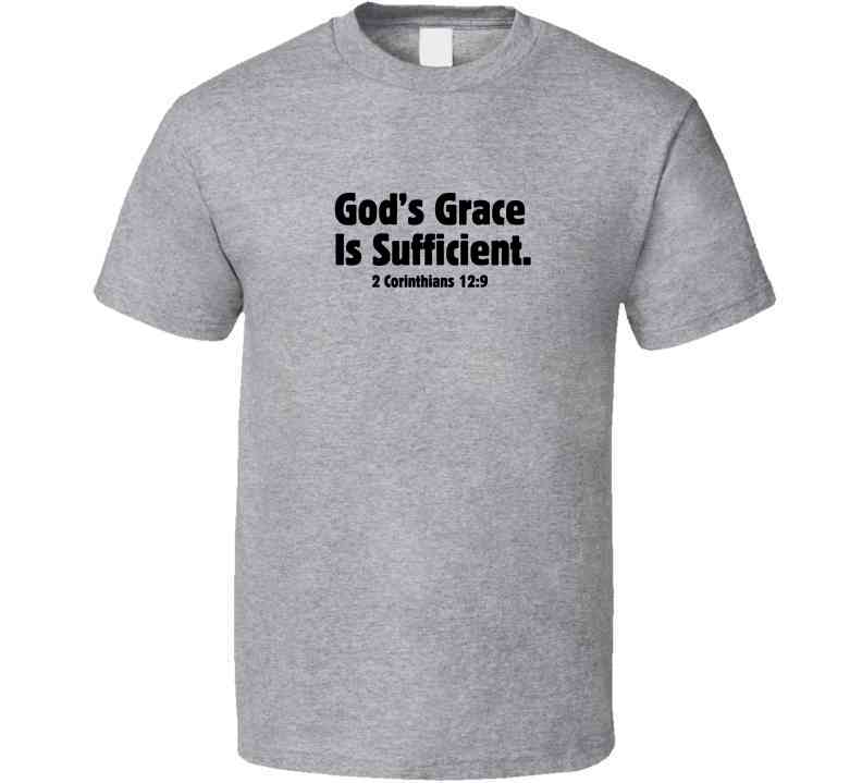 Faith Statement Shirt - God's Grace Is Sufficient - Unisex - Smith's Tees