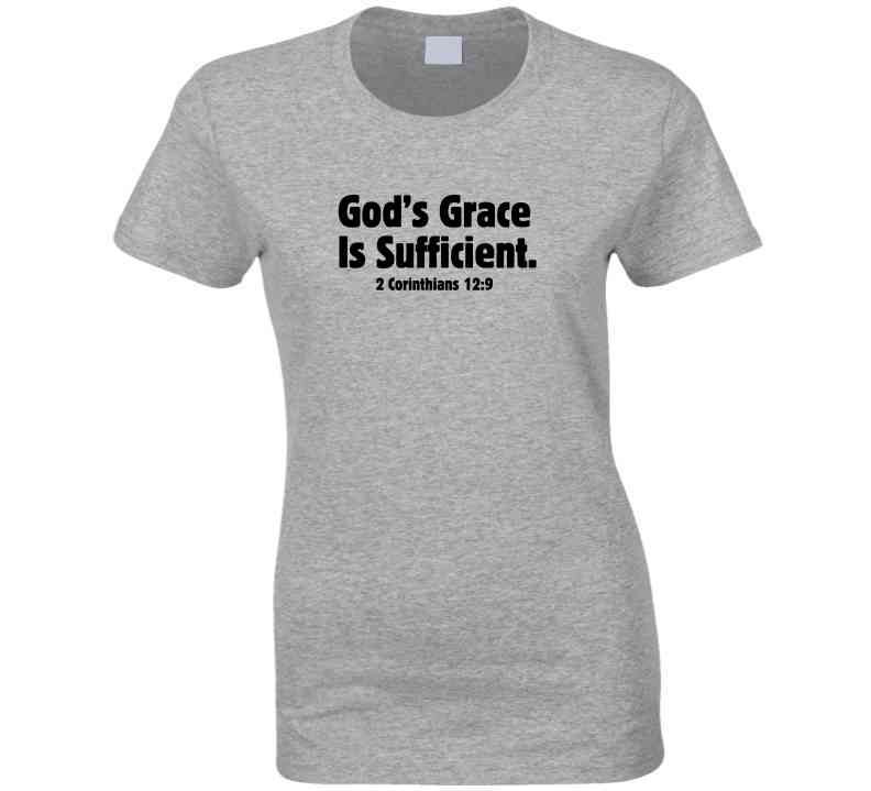 Faith Statement Shirt - God's Grace Is Sufficient - Unisex - Smith's Tees