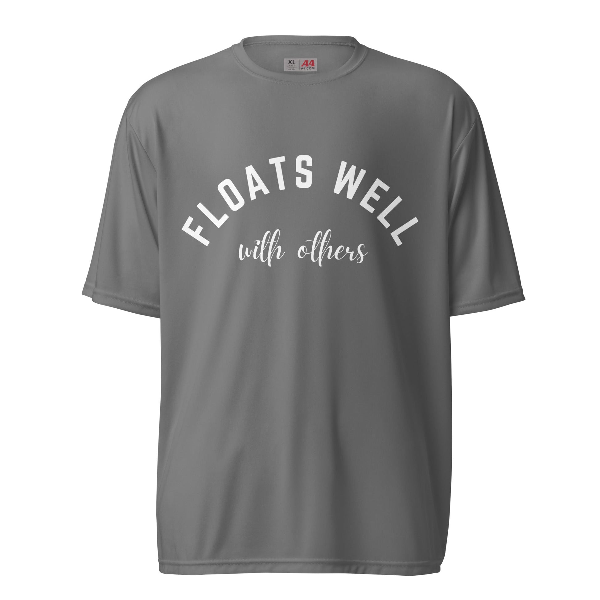 Floats Well With Others - Outdoor Lifestyle Statement T-Shirt | Beach, Lake Vacation Tee | Performance Fit | Unisex - Smith's Tees