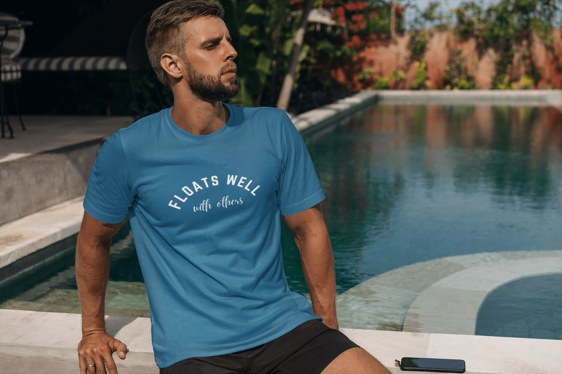 Floats Well With Others - Outdoor Lifestyle Statement T-Shirt |Pool, Beach, Lake Tee| Unisex - Smith's Tees