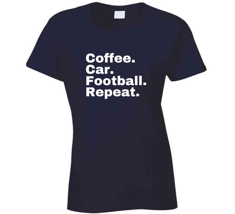 Football Parent Shirt - Coffee. Car. Football. Repeat. - Unisex - Smith's Tees