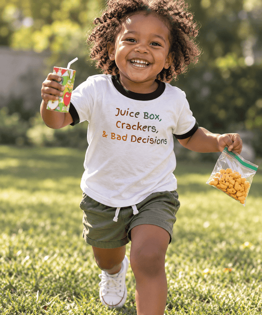 Funny Toddler T-Shirt - Juicebox, Crackers & Bad Decisions - Unisex Toddler Tee - Smith's Tees
