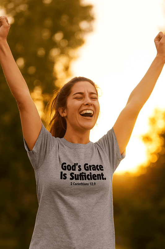 God's Grace Is Sufficient - Faith - Based Statement T-Shirt |Faith & Strength |Unisex - Smith's Tees