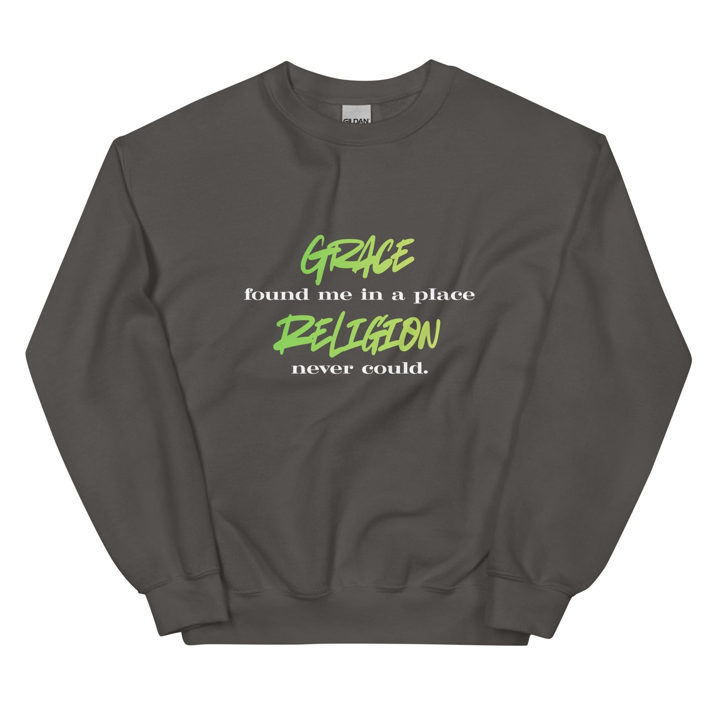 Grace Found Me Sweatshirt - Green - Smith's Tees