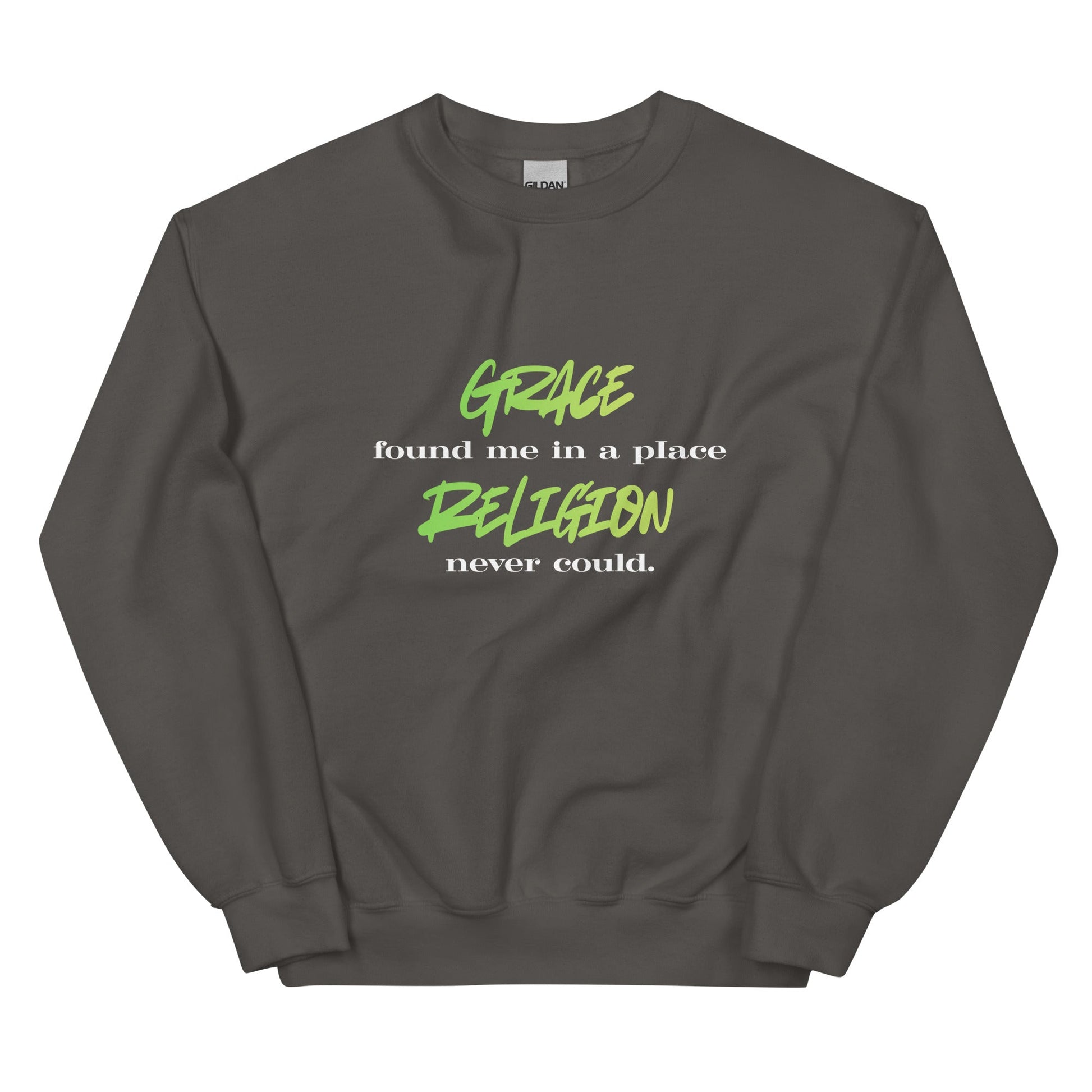 Grace Found Me Sweatshirt - Green - Smith's Tees