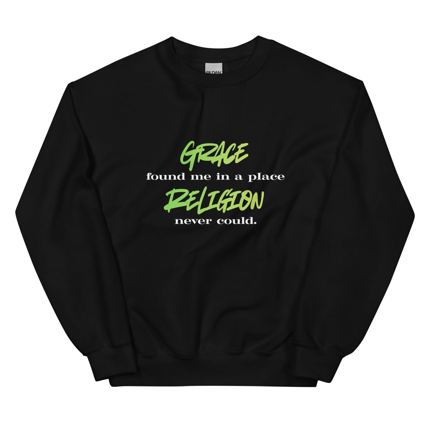 Grace Found Me Sweatshirt - Green - Smith's Tees