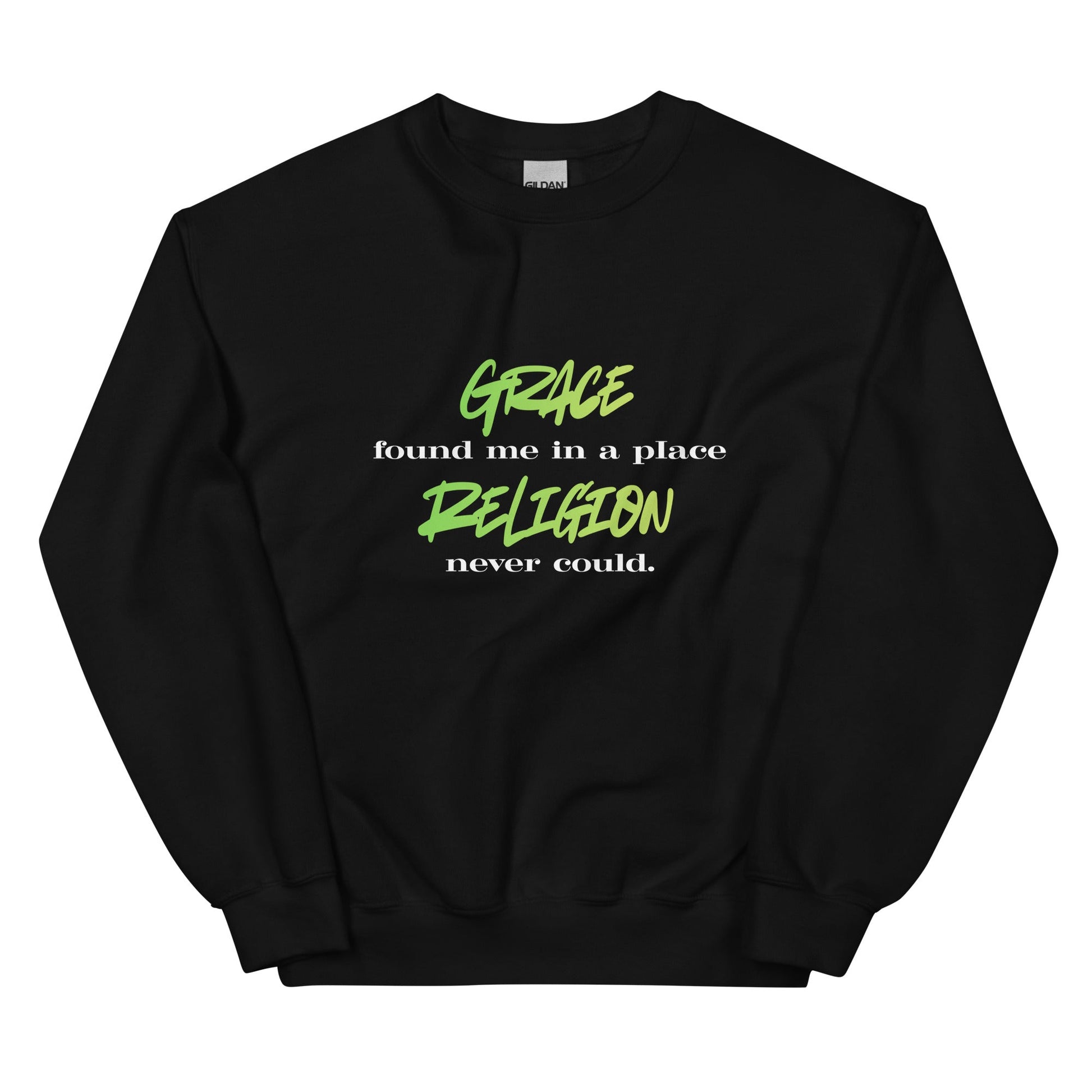 Grace Found Me Sweatshirt - Green - Smith's Tees